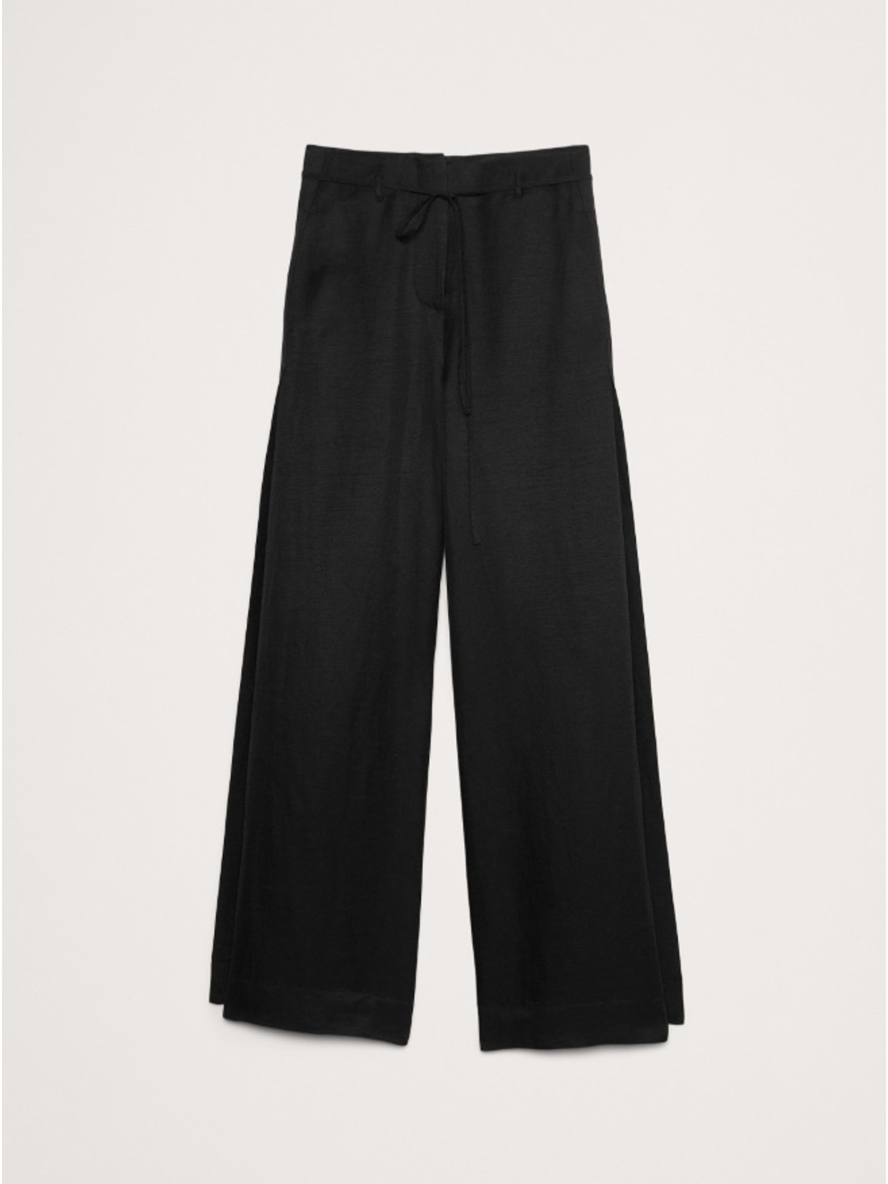 Banana Republic Black Ultra High Rise Wide Leg Slit Trousers - Image 5 of 5