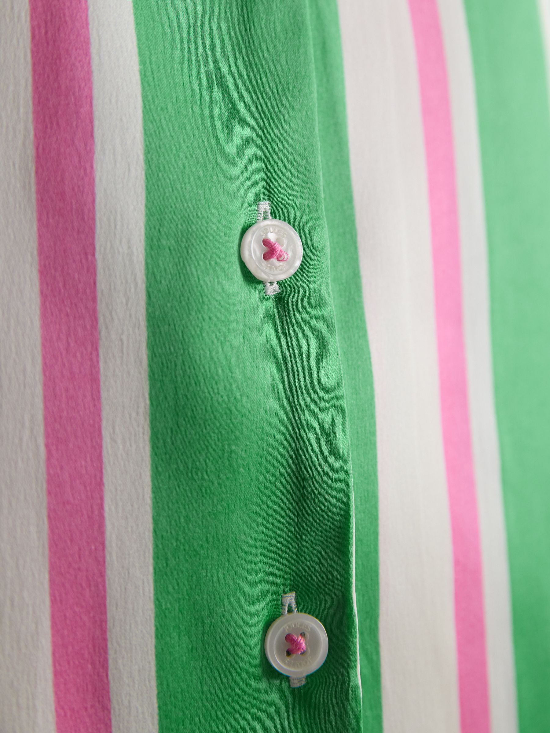 Green Stripe Short Satin Pyjama Set - Image 10 of 11