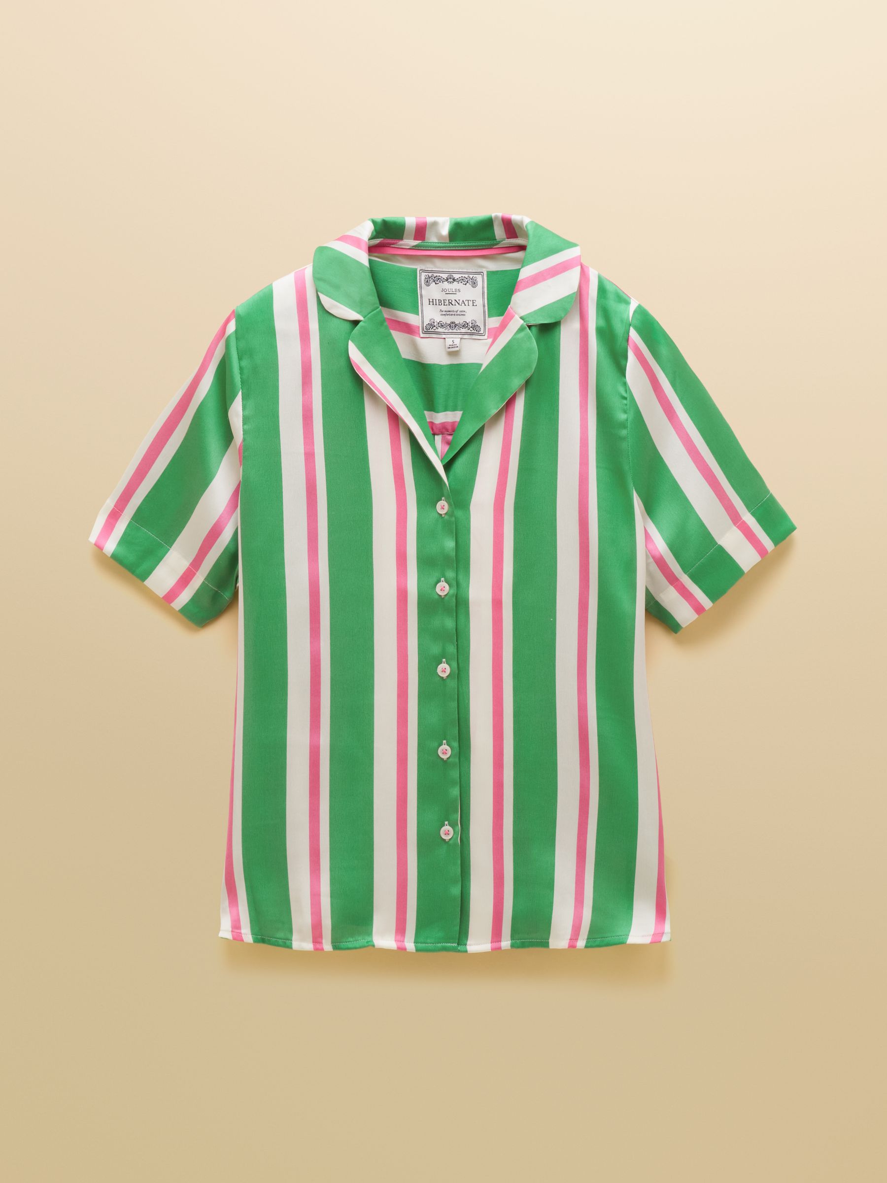 Green Stripe Short Satin Pyjama Set - Image 11 of 11