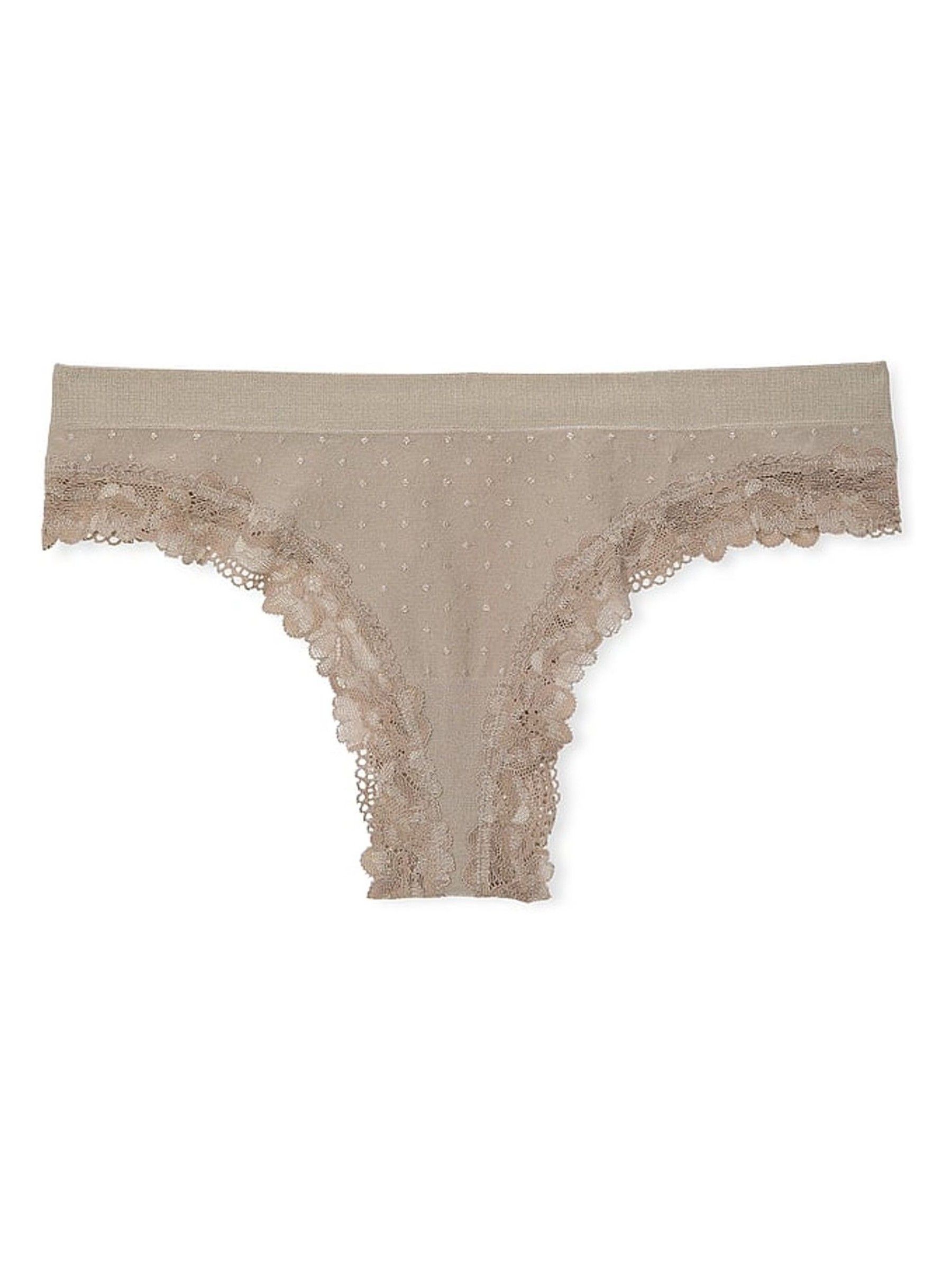 Turtle Dove Grey Thong Knickers - Image 3 of 3