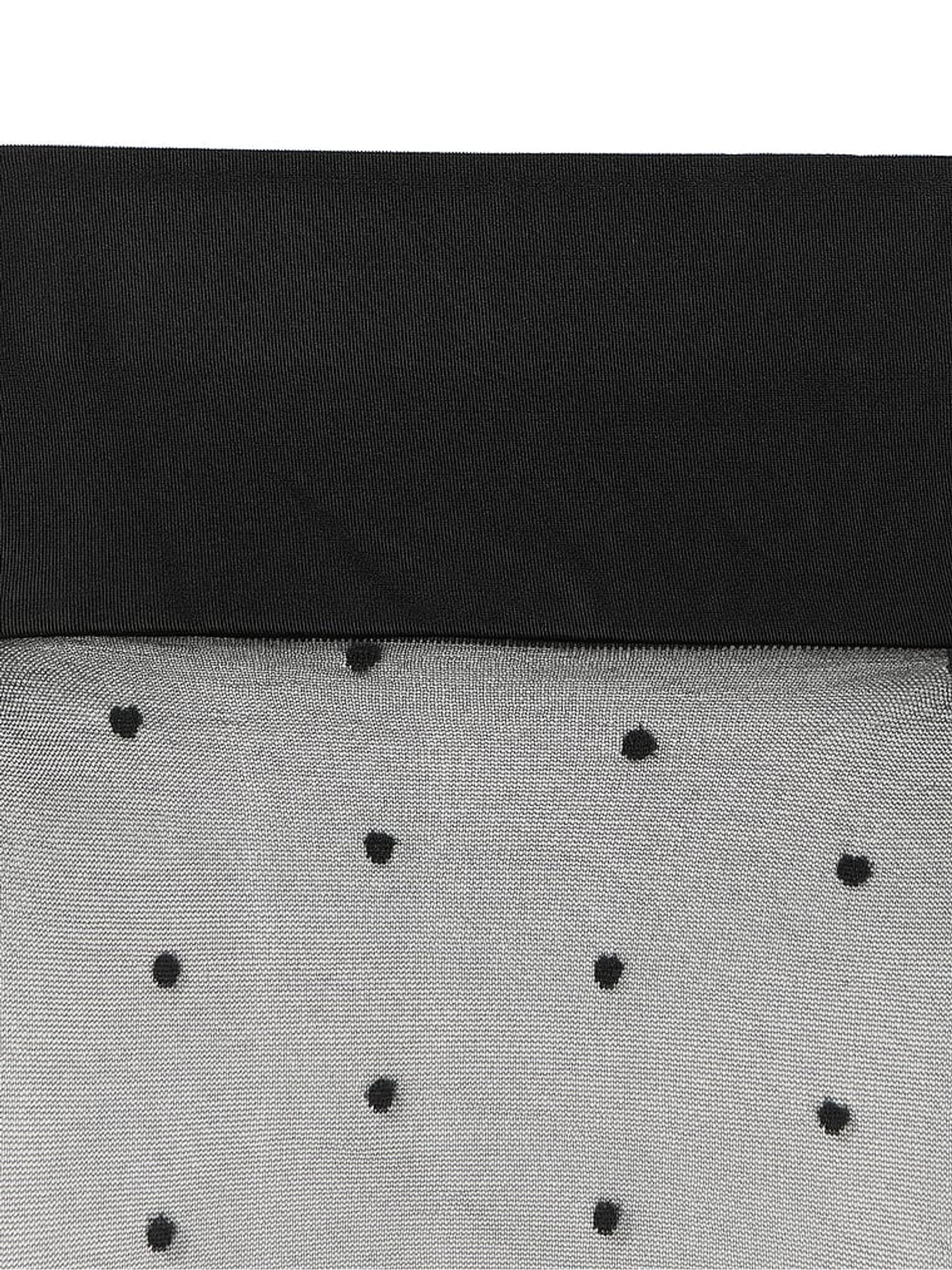 Black Sheer Dot Thigh High Stockings - Image 3 of 4