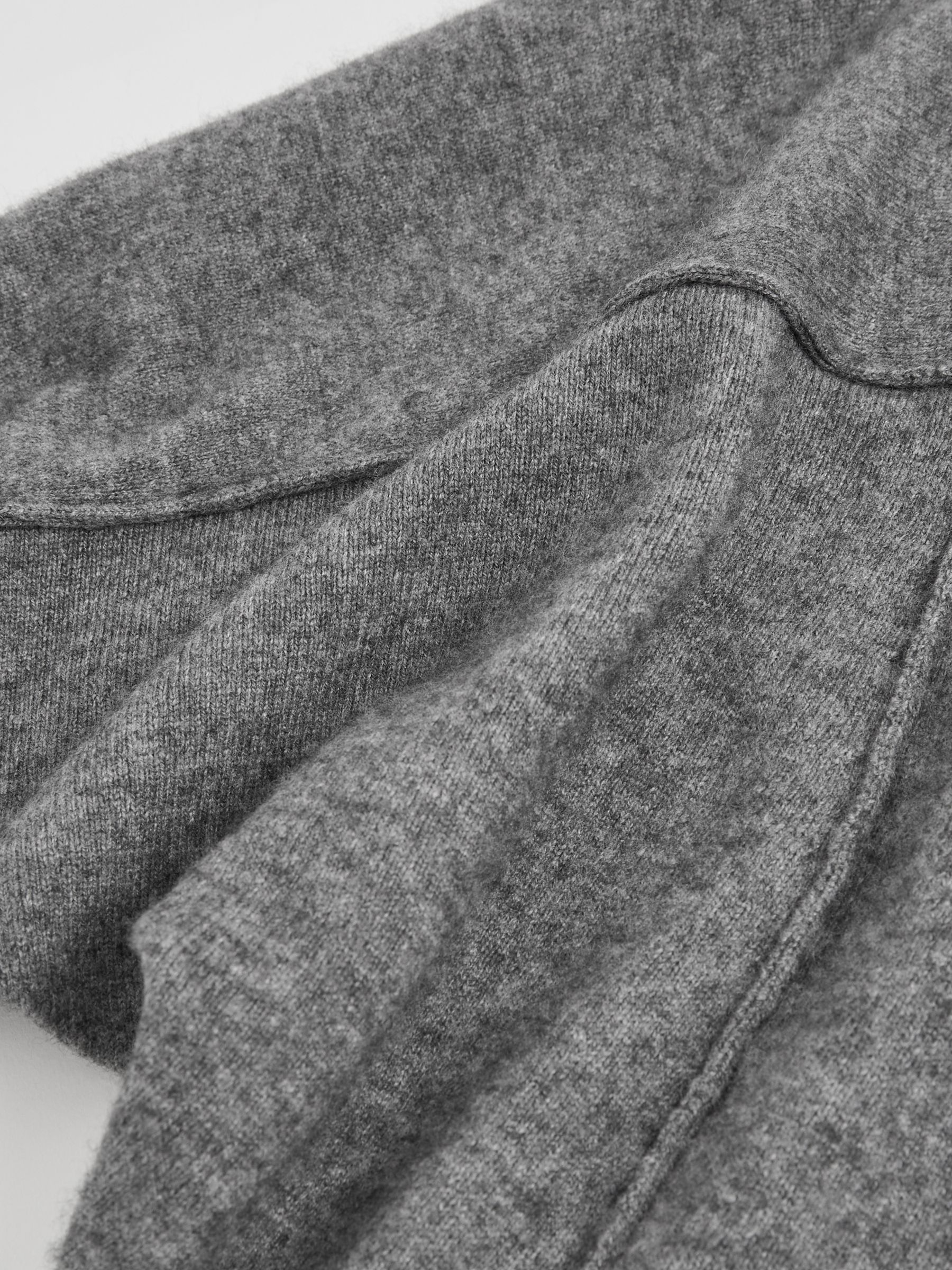 Wool-Blend Reverse-Seam Batwing Jumper With Cashmere in Charcoal - Image 7 of 7