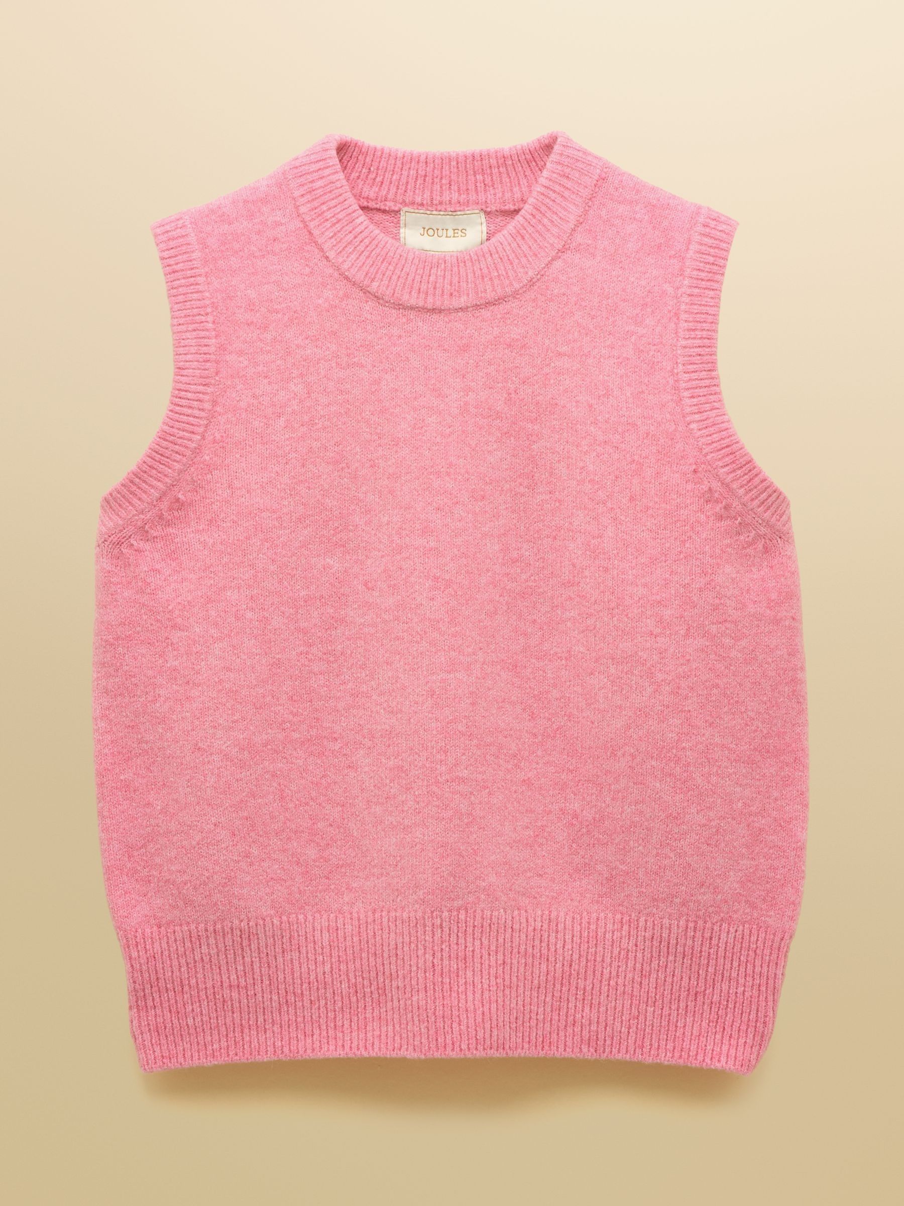 Holly Bright Pink Knitted Crew Neck Vest - Image 6 of 6