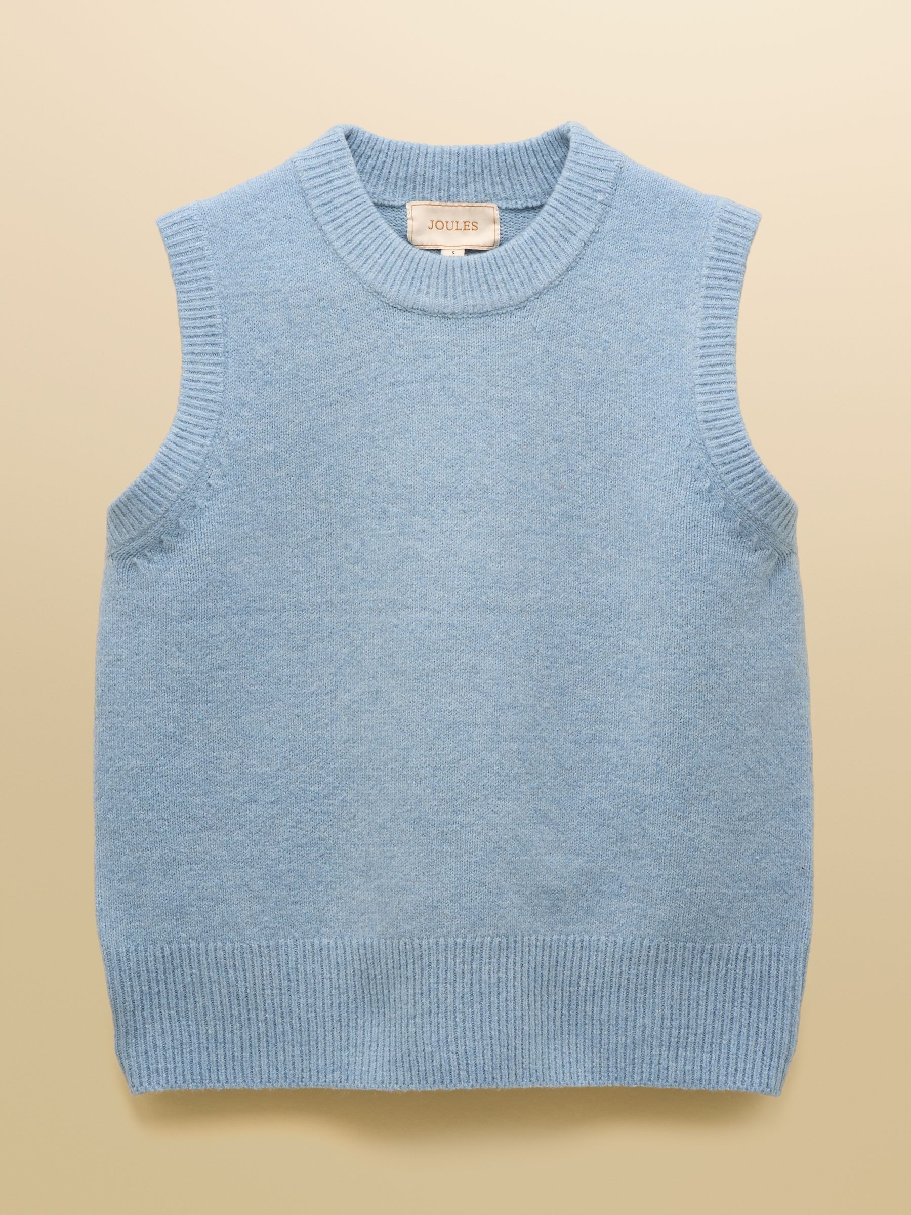 Holly Light Blue Knitted Crew Neck Vest - Image 6 of 6
