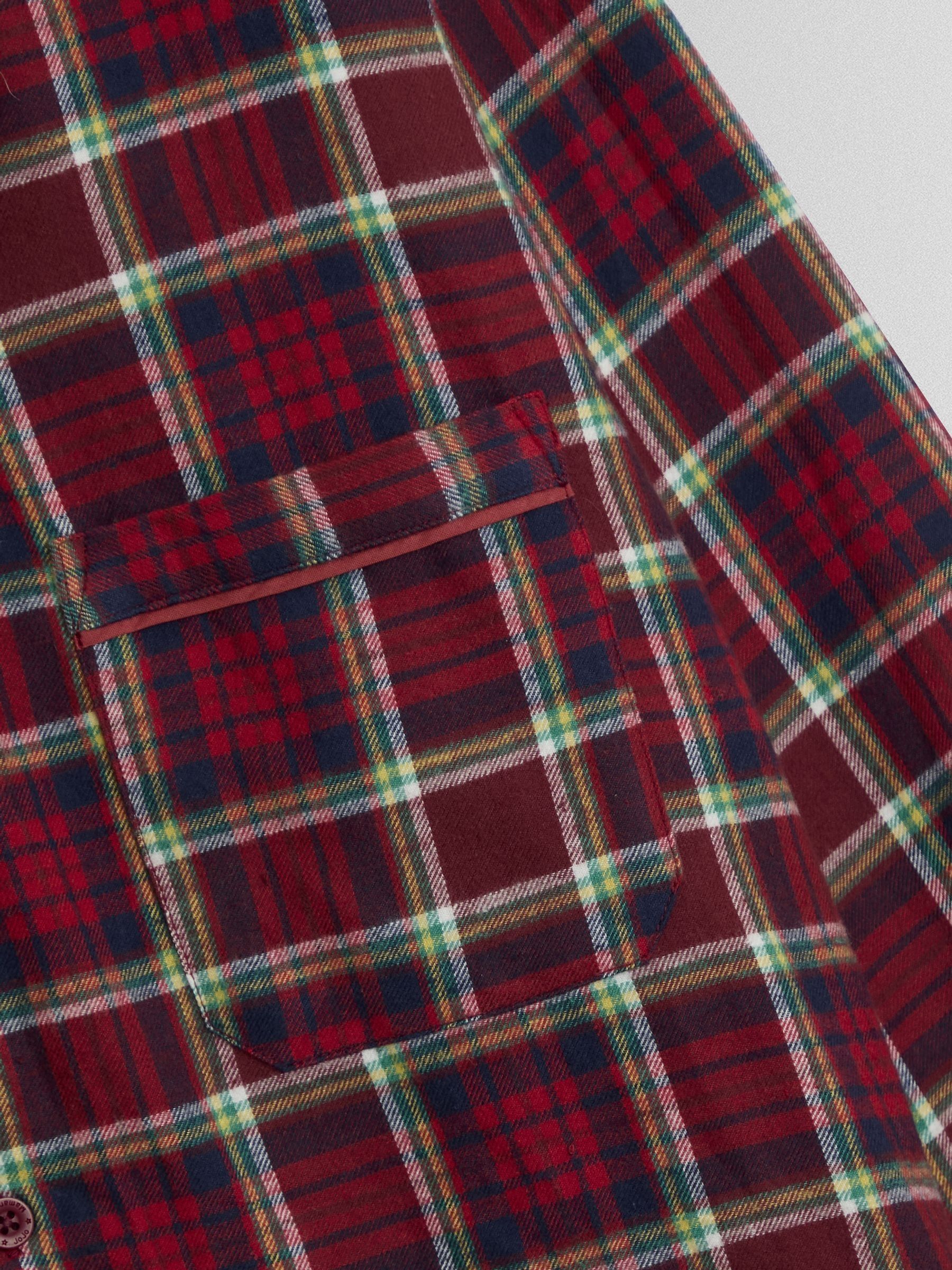 Red Mens Classic Check Christmas Pyjamas Set - Image 6 of 6