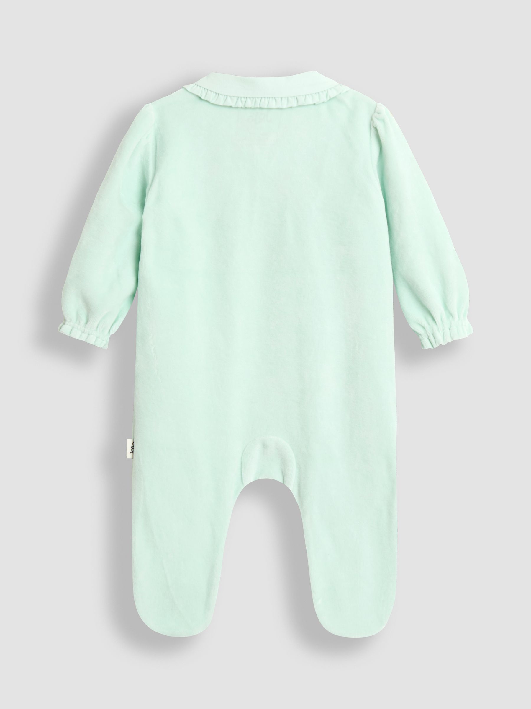 Mint Hedgehog Velour Appliqué Footed All-In-One - Image 2 of 3