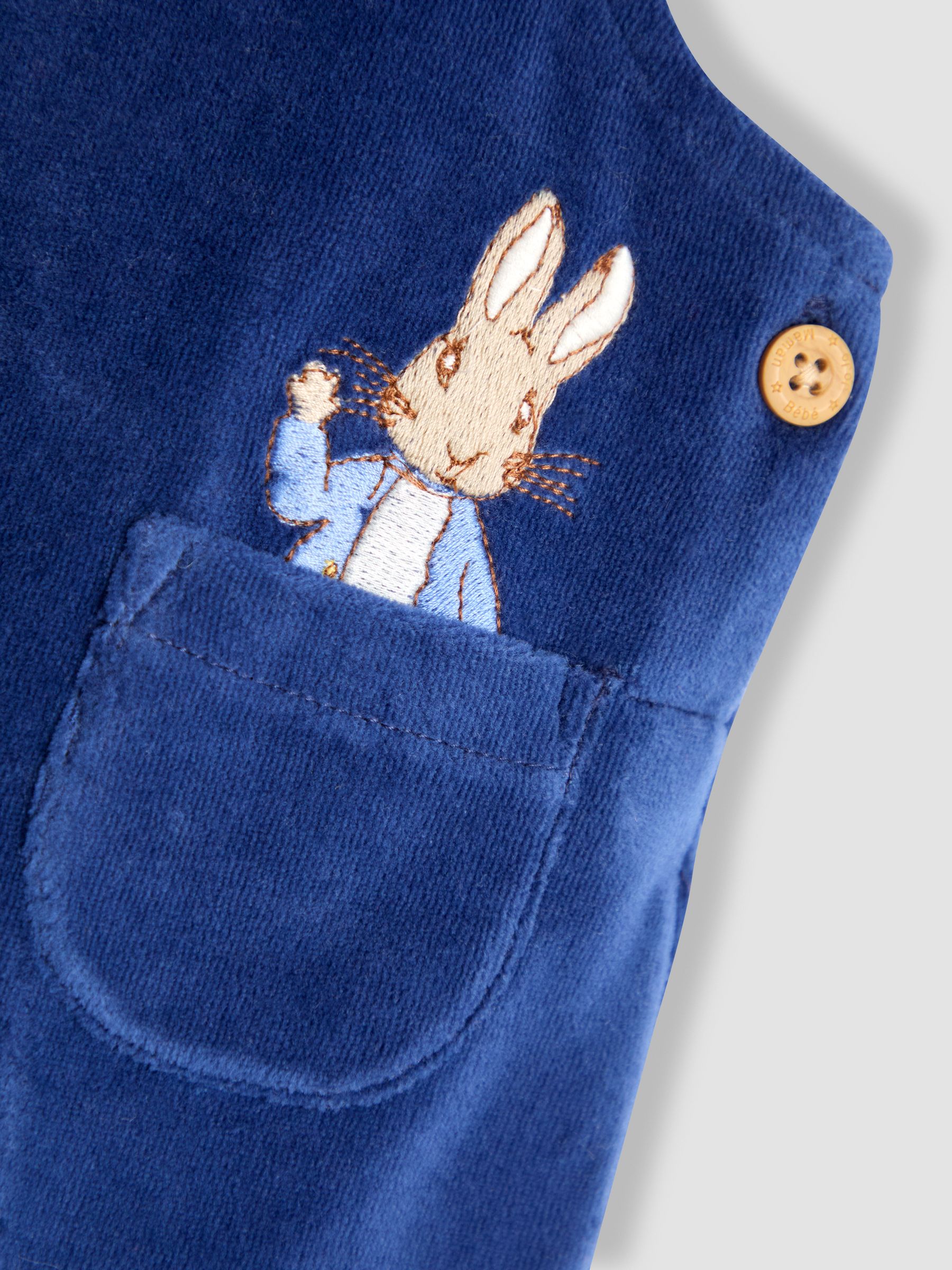 Blue Peter Rabbit™ Velour Dungaree Set - Image 6 of 6