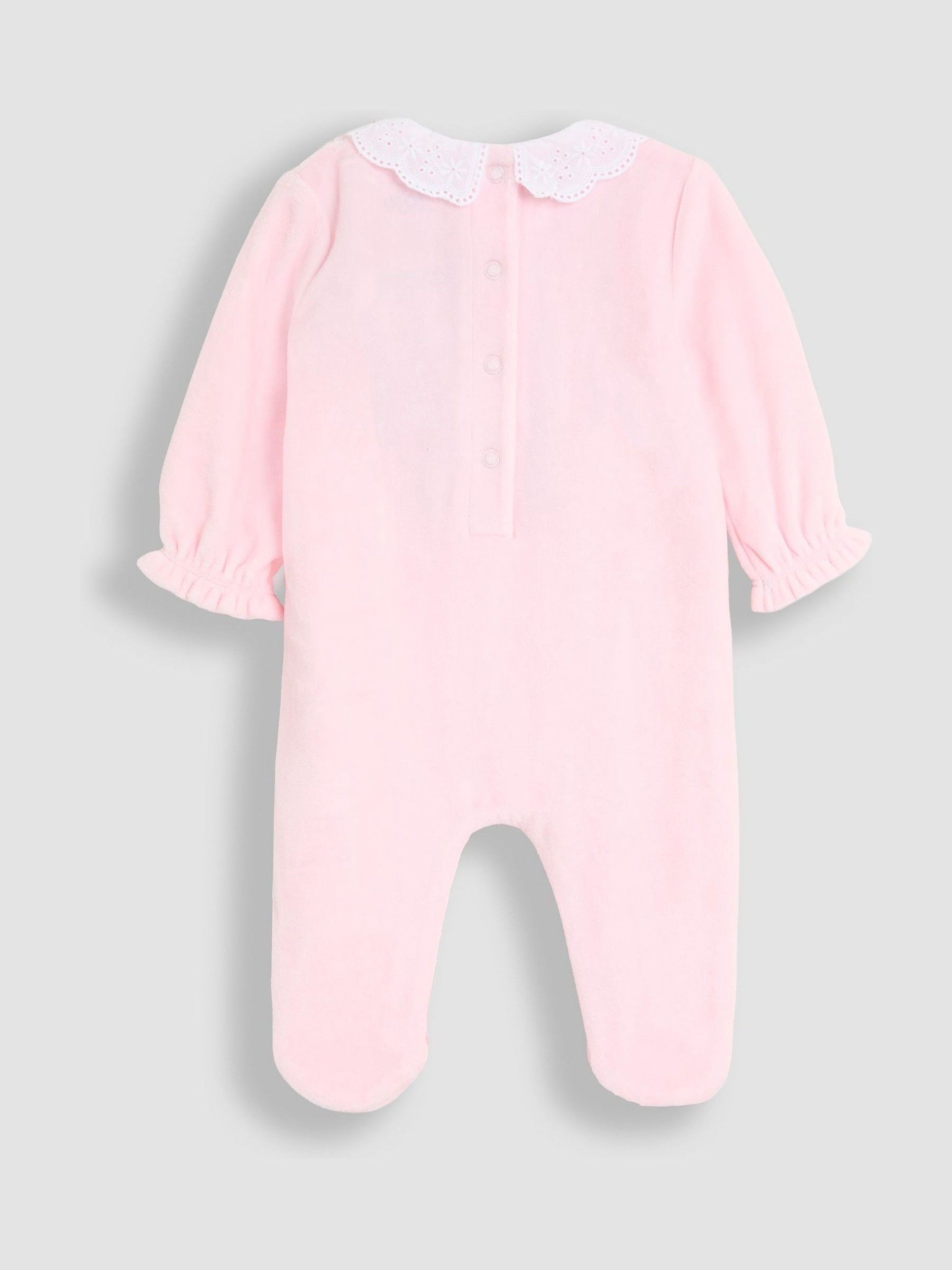 Pink Flopsy Embroidered Smocked Footed Sleepsuit - Image 2 of 3