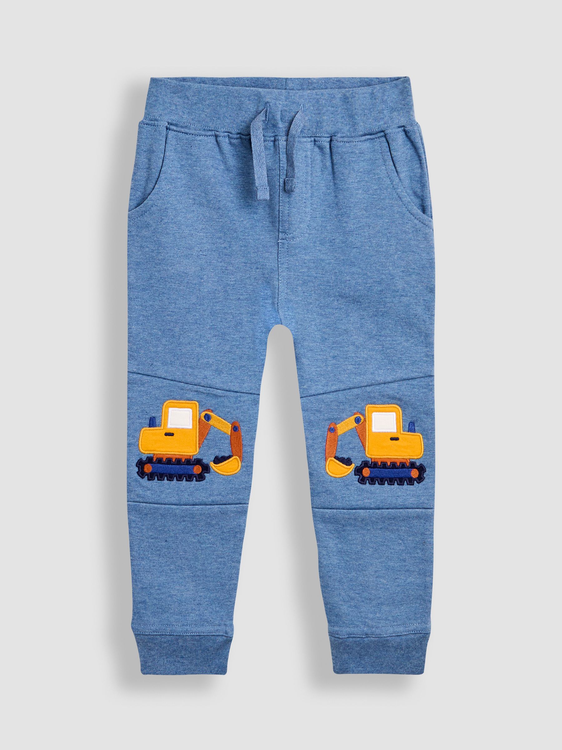 Navy Blue 2-Pack Appliqué Knee & Plain Joggers - Image 4 of 6