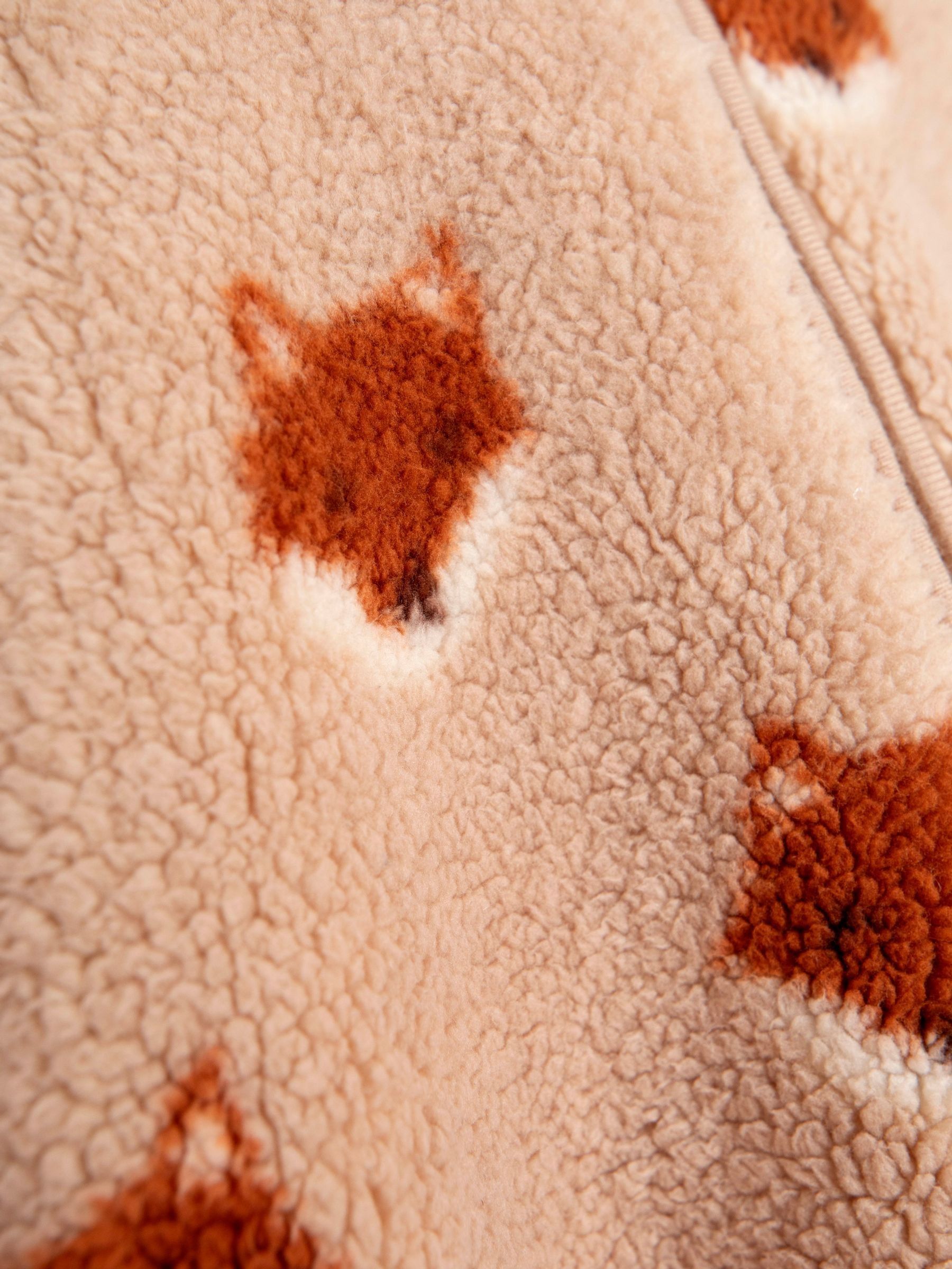 Orange Fox Cosy Borg Printed Pramsuit - Image 3 of 5