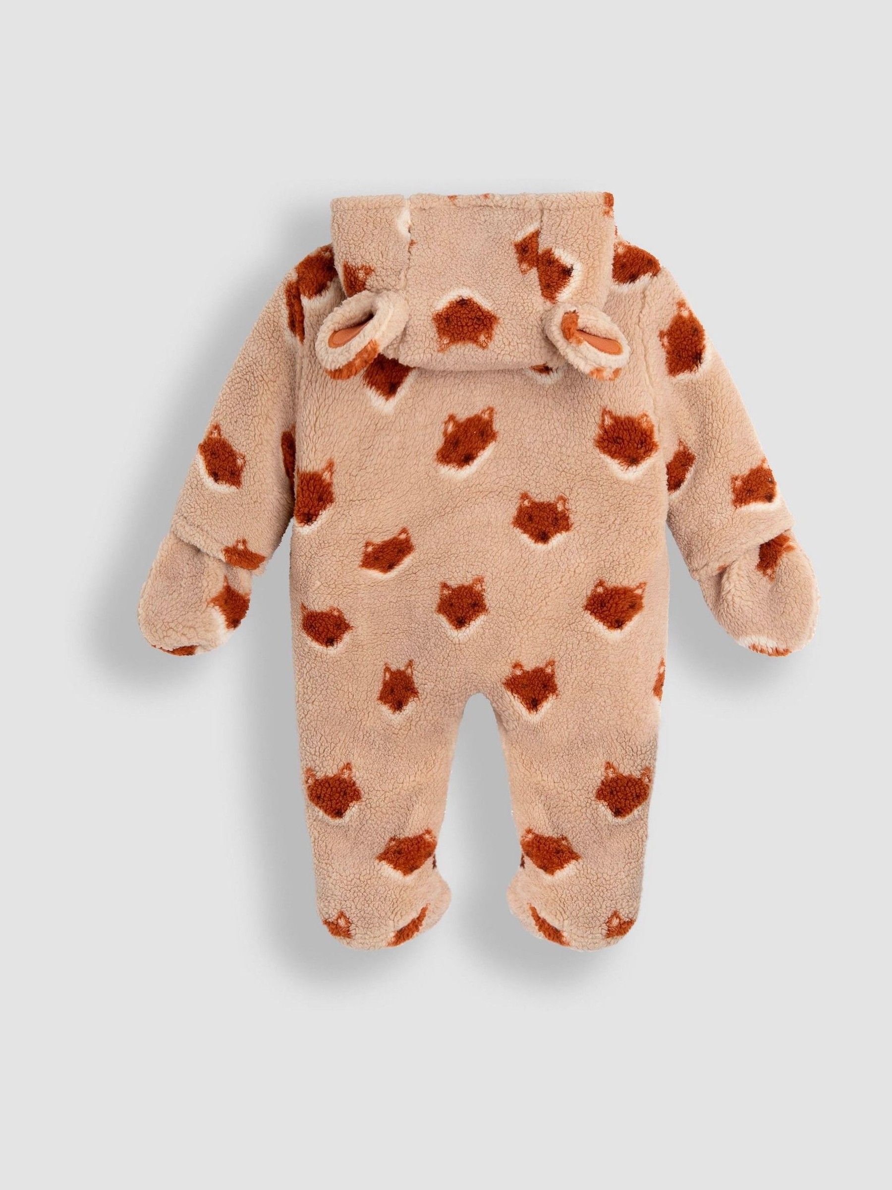 Orange Fox Cosy Borg Printed Pramsuit - Image 4 of 5