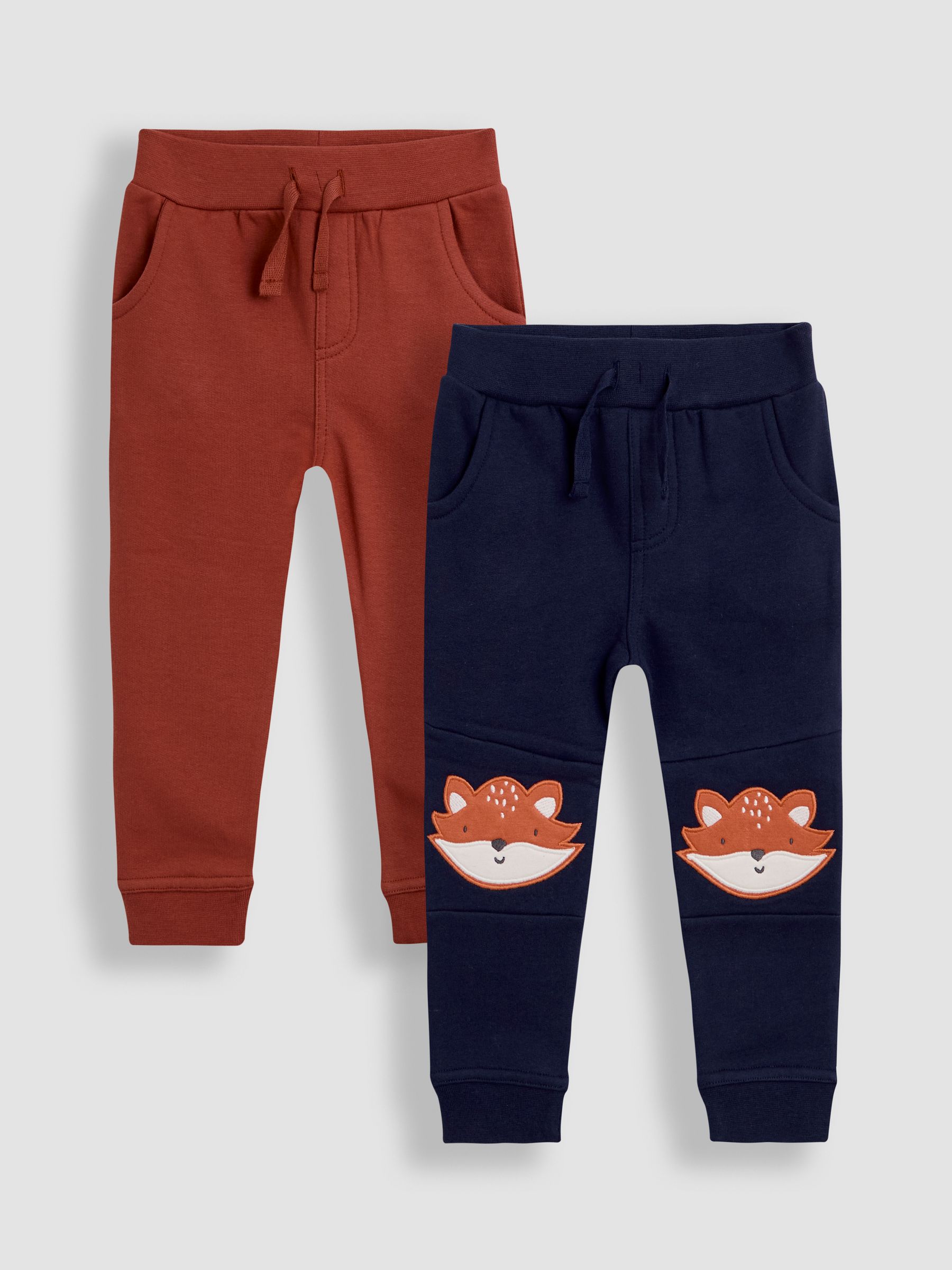 Light Blue 2-Pack Appliqué Knee & Plain Joggers - Image 1 of 6