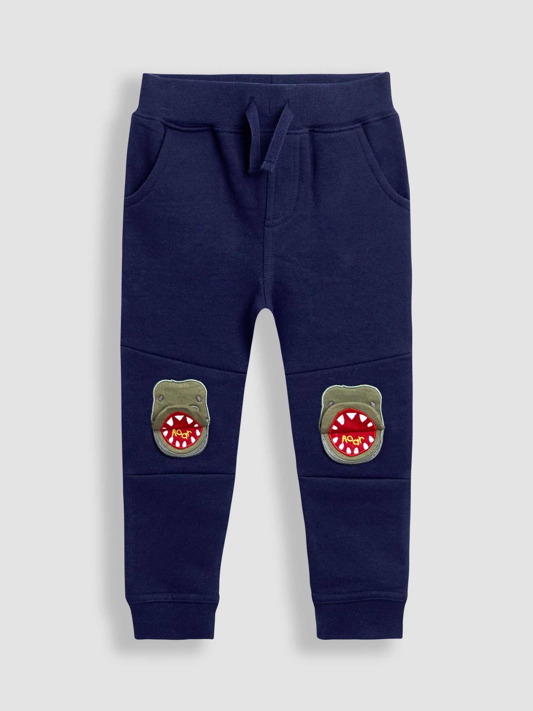 Blue 2-Pack Appliqué Knee & Plain Joggers - Image 2 of 6
