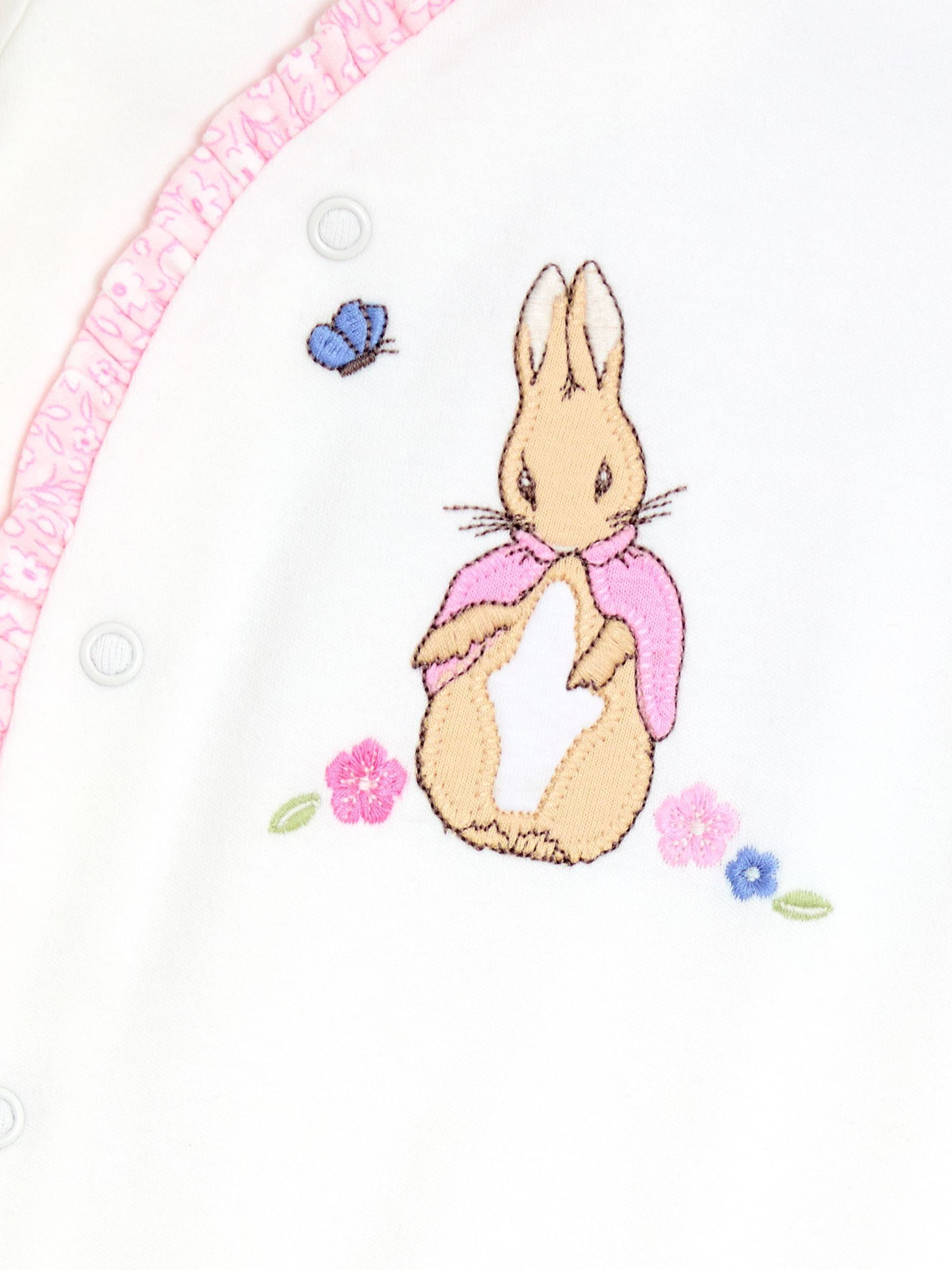 Cream Embroidered Frill Sleepsuit - Image 3 of 3