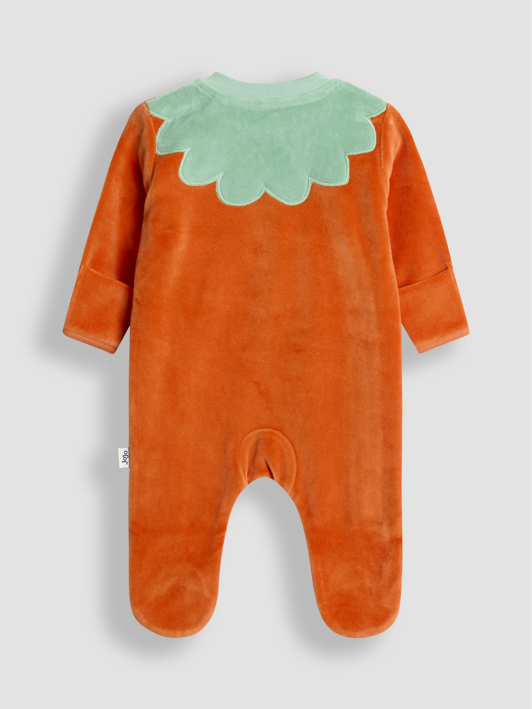 Orange Velour Pumpkin All-In-One & Hat Set - Image 6 of 7
