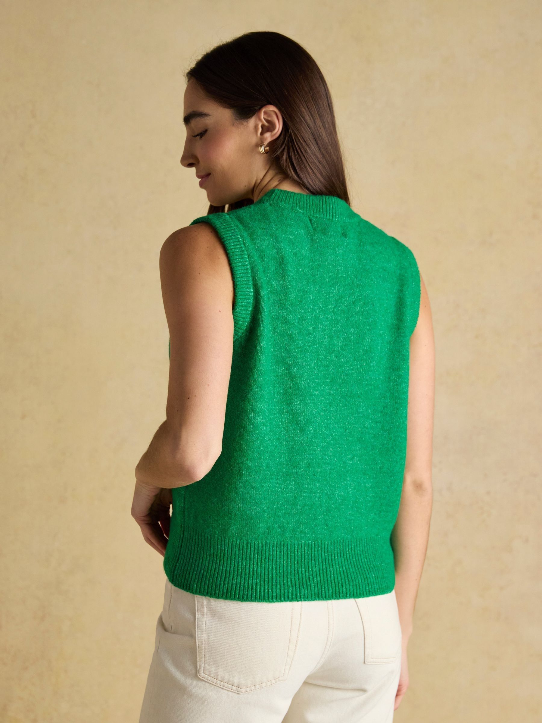 Holly Green Knitted Crew Neck Vest - Image 2 of 7