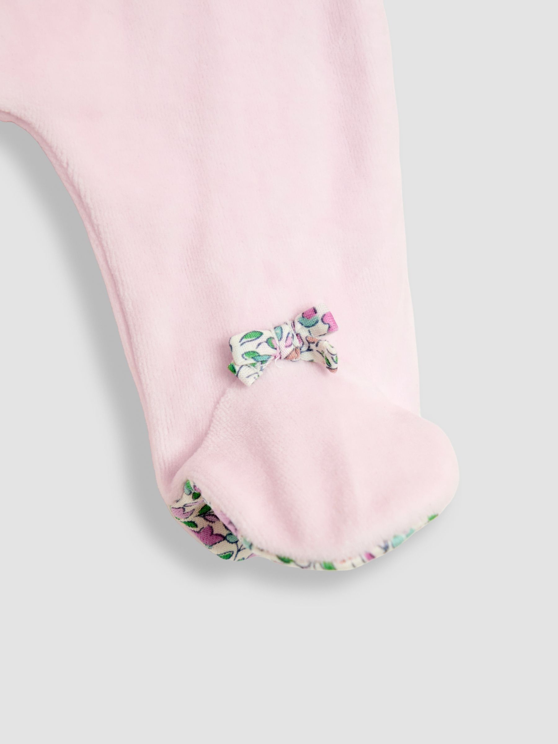 Pink Bow Ditsy Floral Velour All-In-One - Image 5 of 5