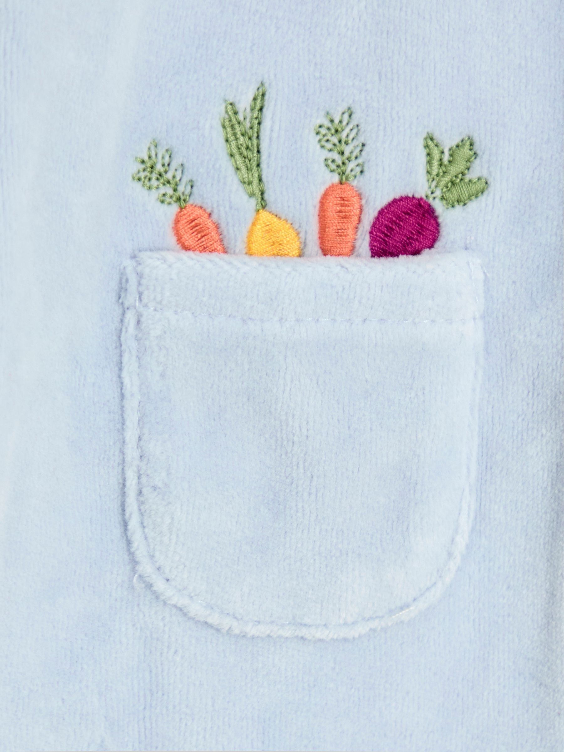 Blue Peter Rabbit Velour Footed All-In-One - Image 4 of 4