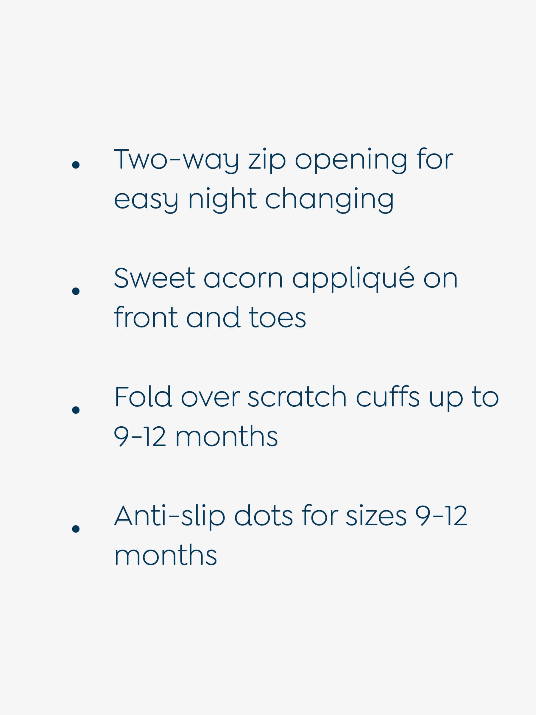Orange Acorn Character Appliqué Footed Sleepsuit - Image 4 of 5