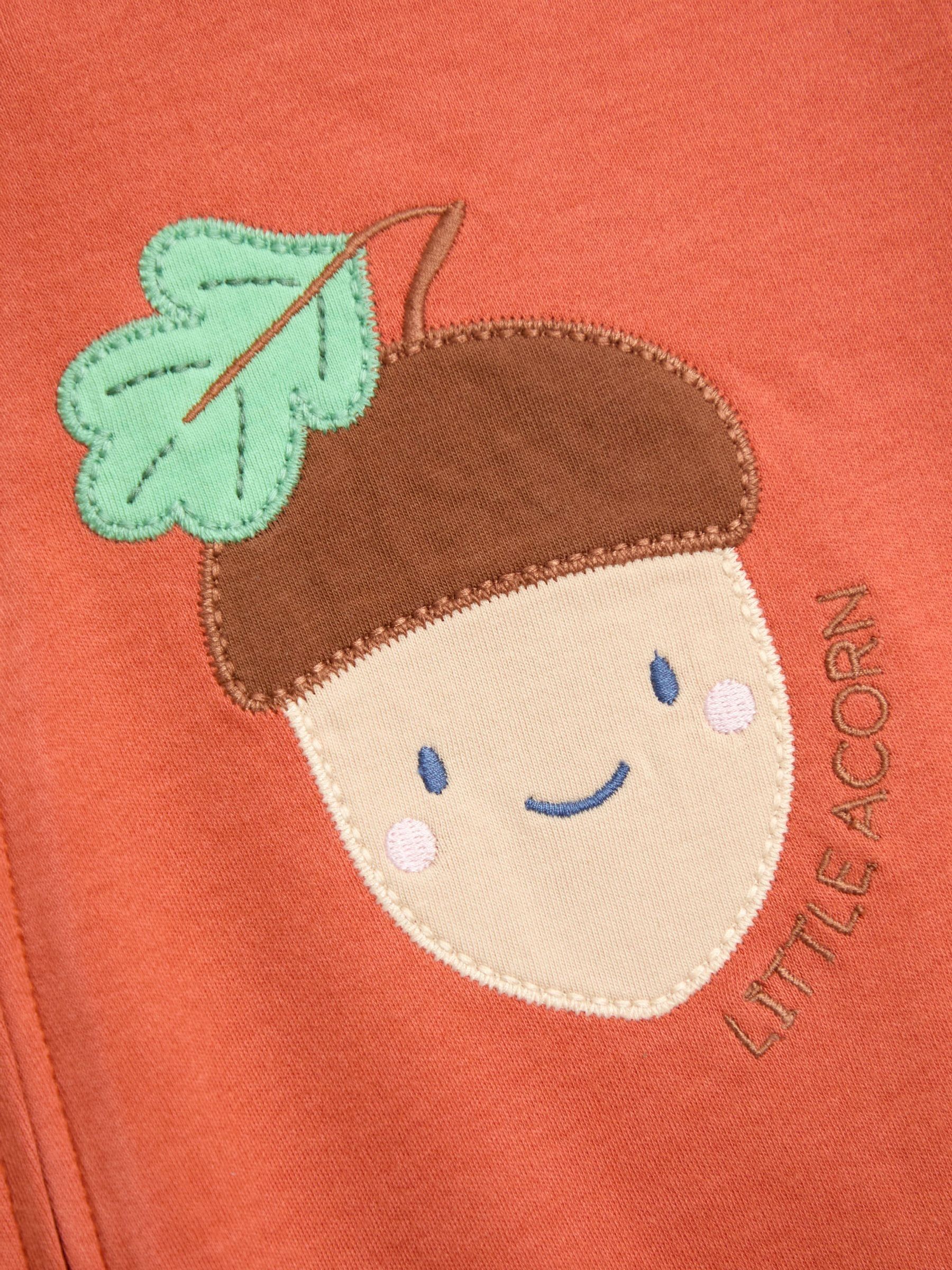 Orange Acorn Character Appliqué Footed Sleepsuit - Image 5 of 5