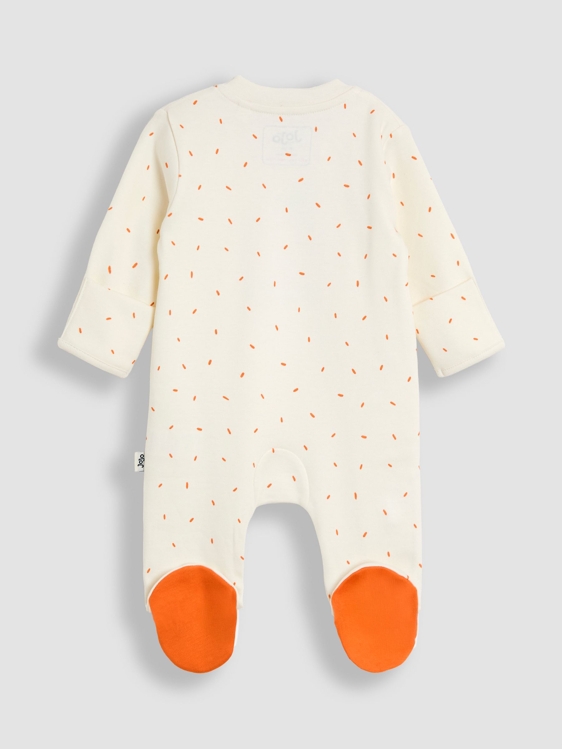 Cream Pumpkin & Hat Applique Sleepsuit Set - Image 3 of 6