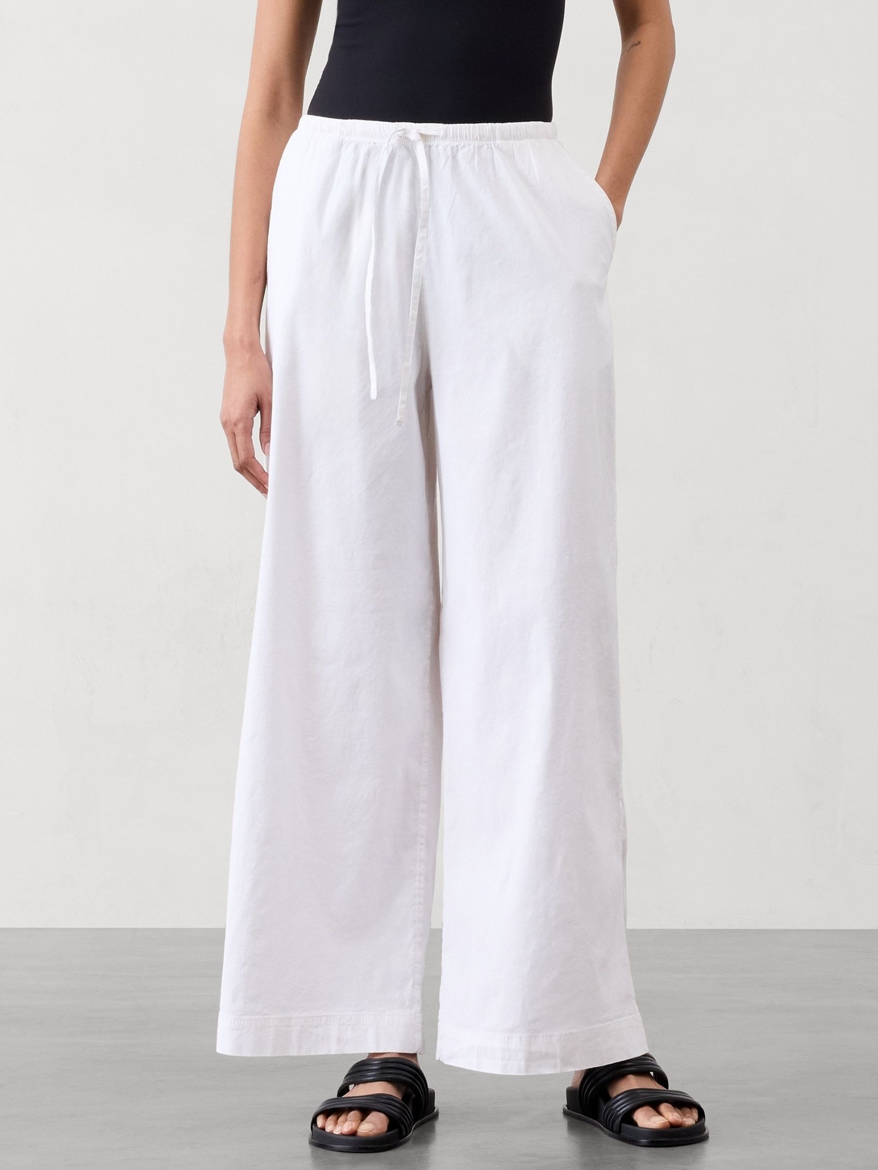 Athleta White Paradise Wide Leg Trousers - Image 1 of 1