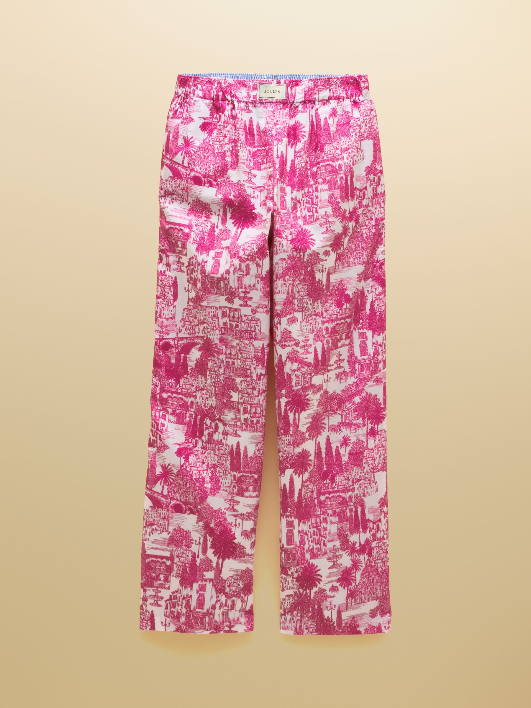 Hallie Pink Toile Pull On Cotton Trousers - Image 9 of 9
