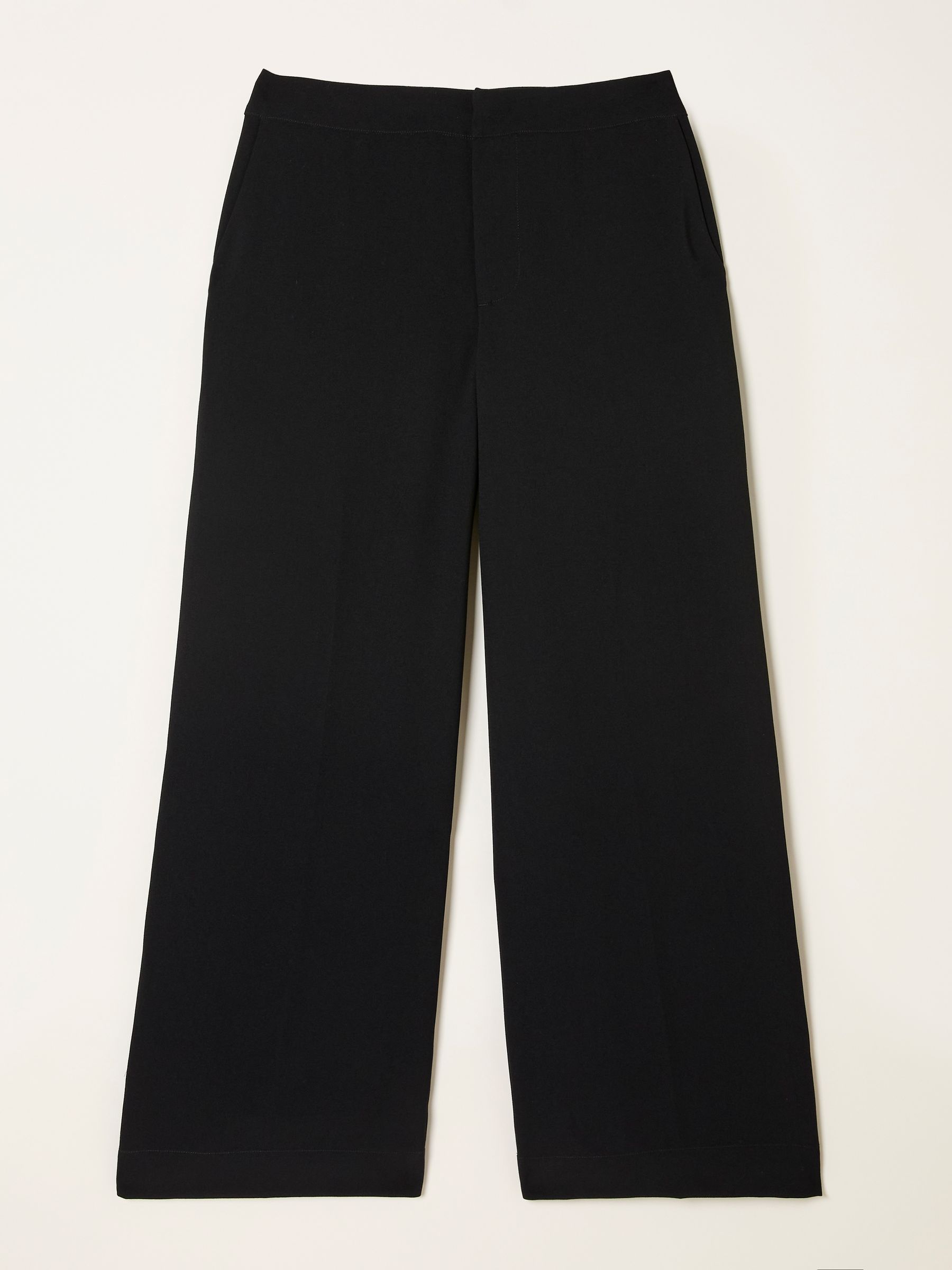 Julia Black Satin Back Crepe Wide Leg Trouser - Image 6 of 6