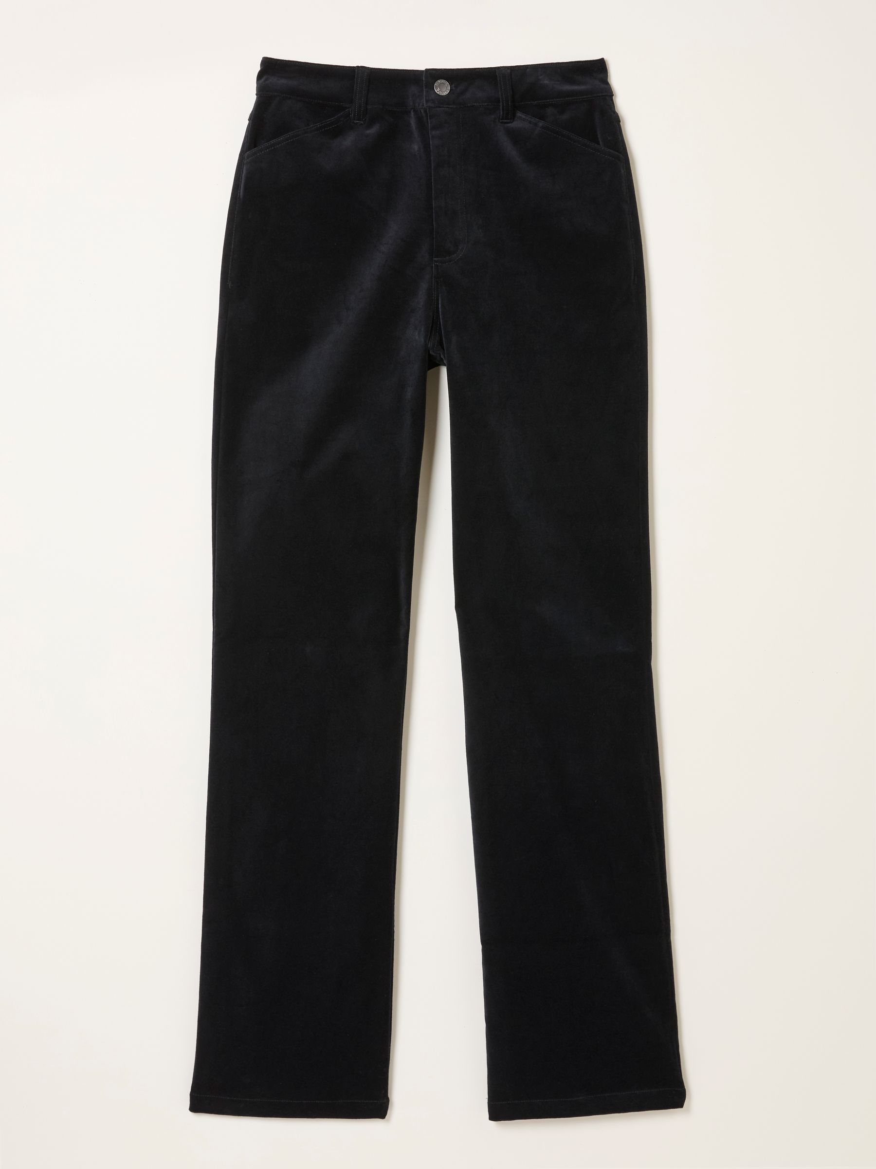 Elise Black Wide Leg Velvet Trouser - Image 5 of 5
