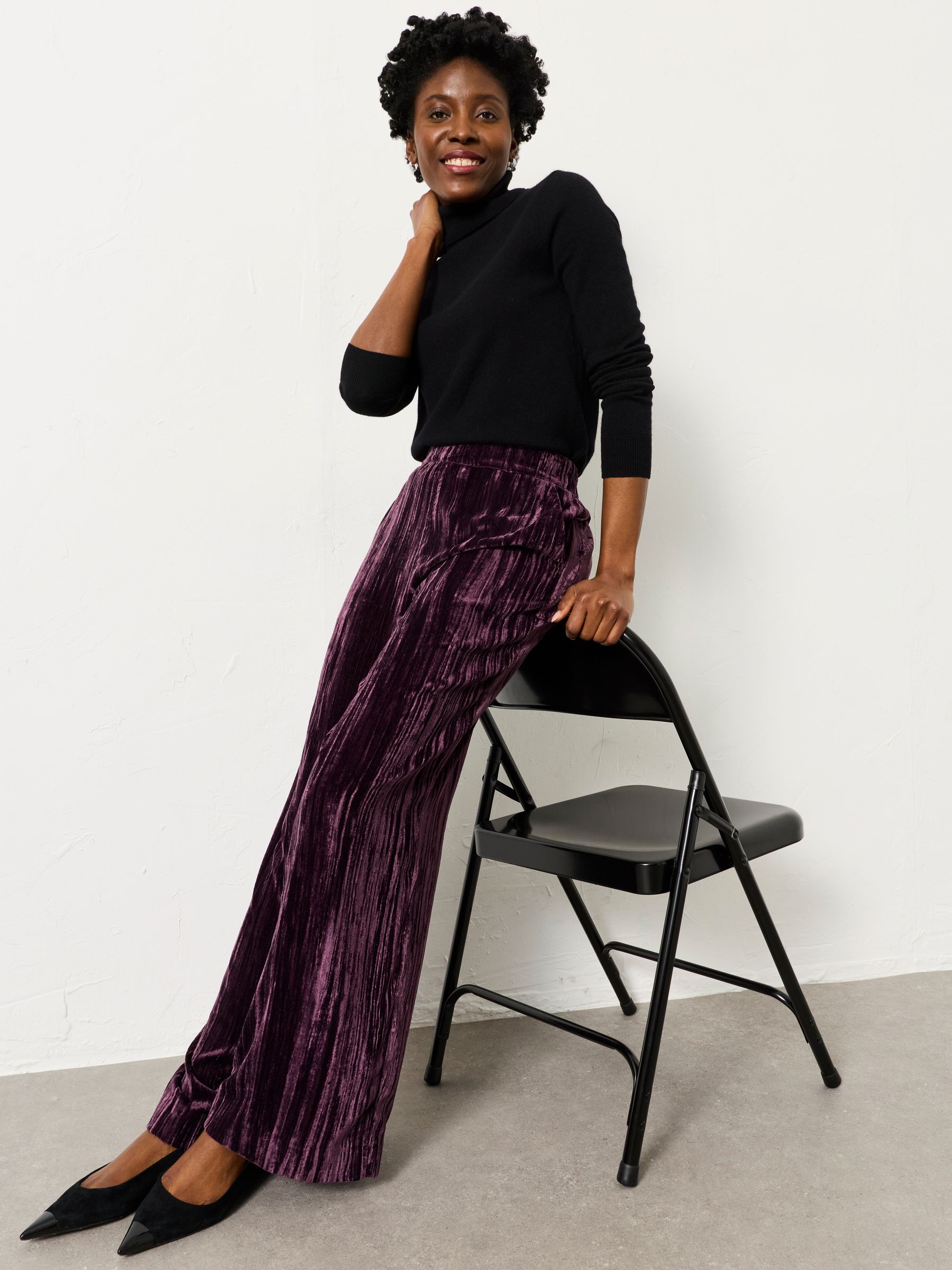 メンズ BELVET Pleated Wide-Leg Baggy Pants