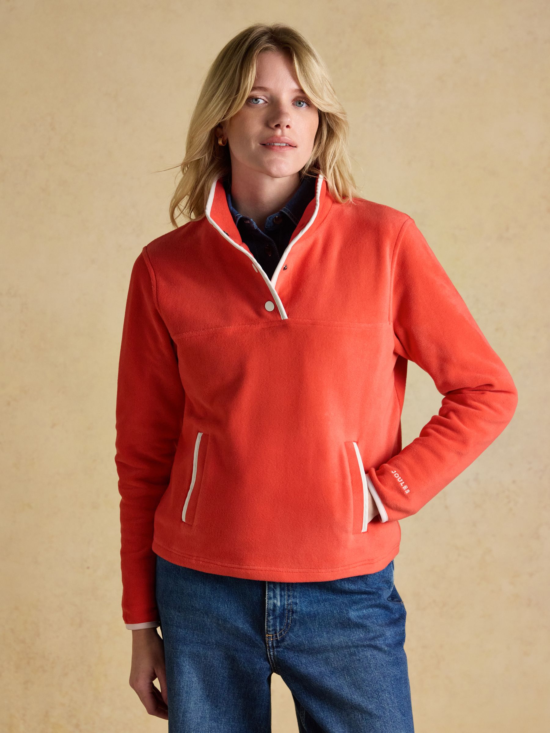 Red Funnel Neck Polar Fleece - Image 1 of 8