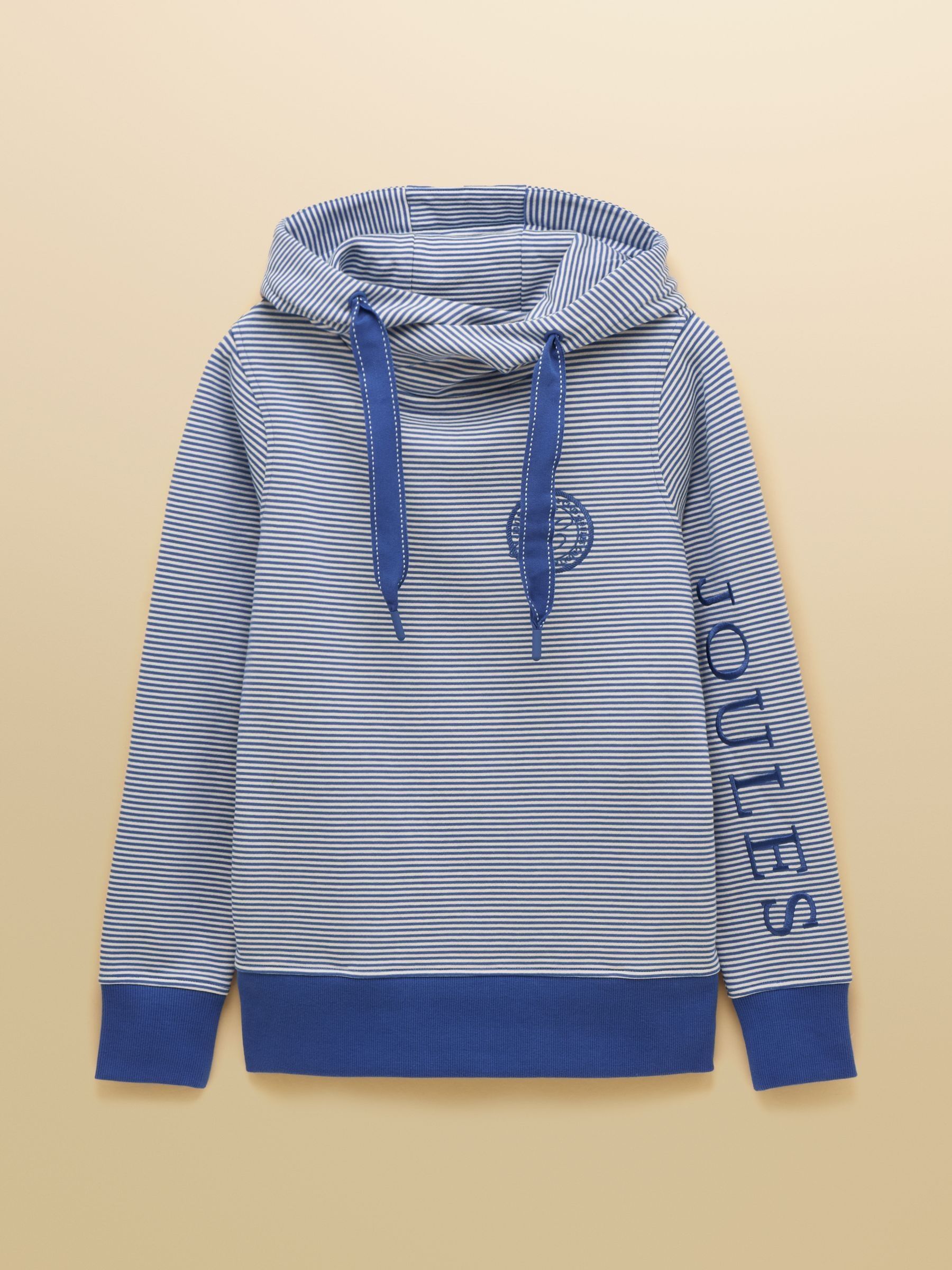 Blue & White Striped Cotton Hoodie - Image 8 of 8
