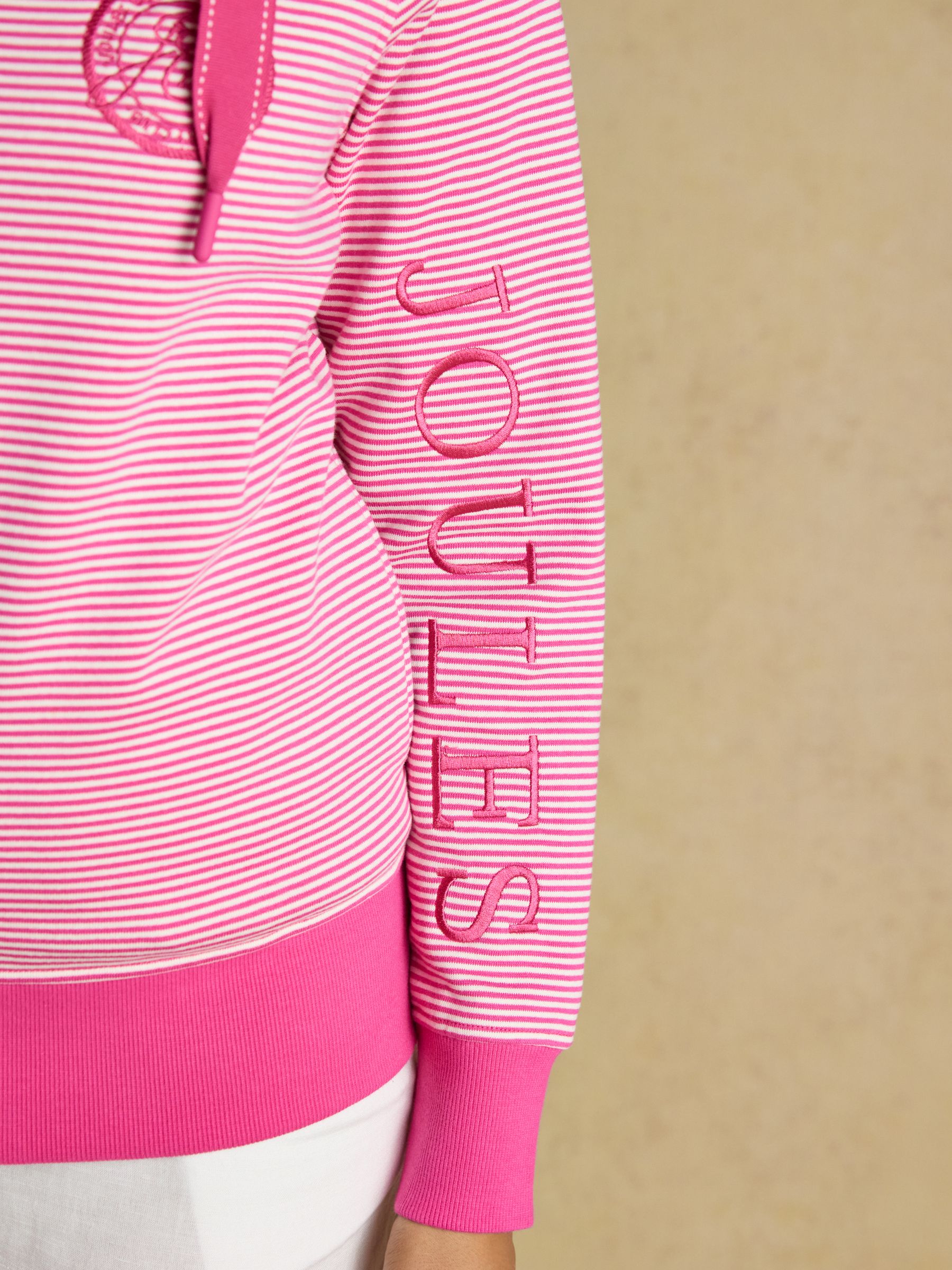 Rushton Pink & White Striped Cotton Hoodie - Image 7 of 11