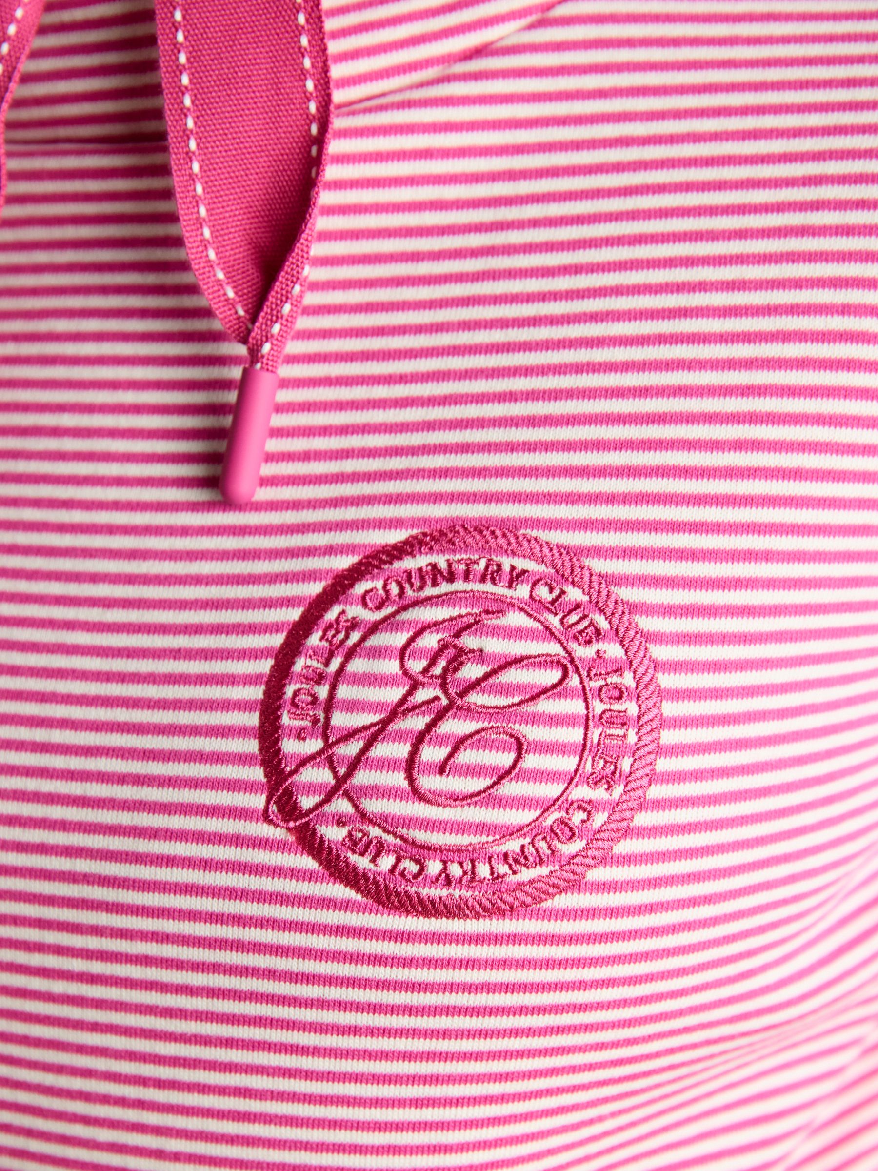 Rushton Pink & White Striped Cotton Hoodie - Image 9 of 11