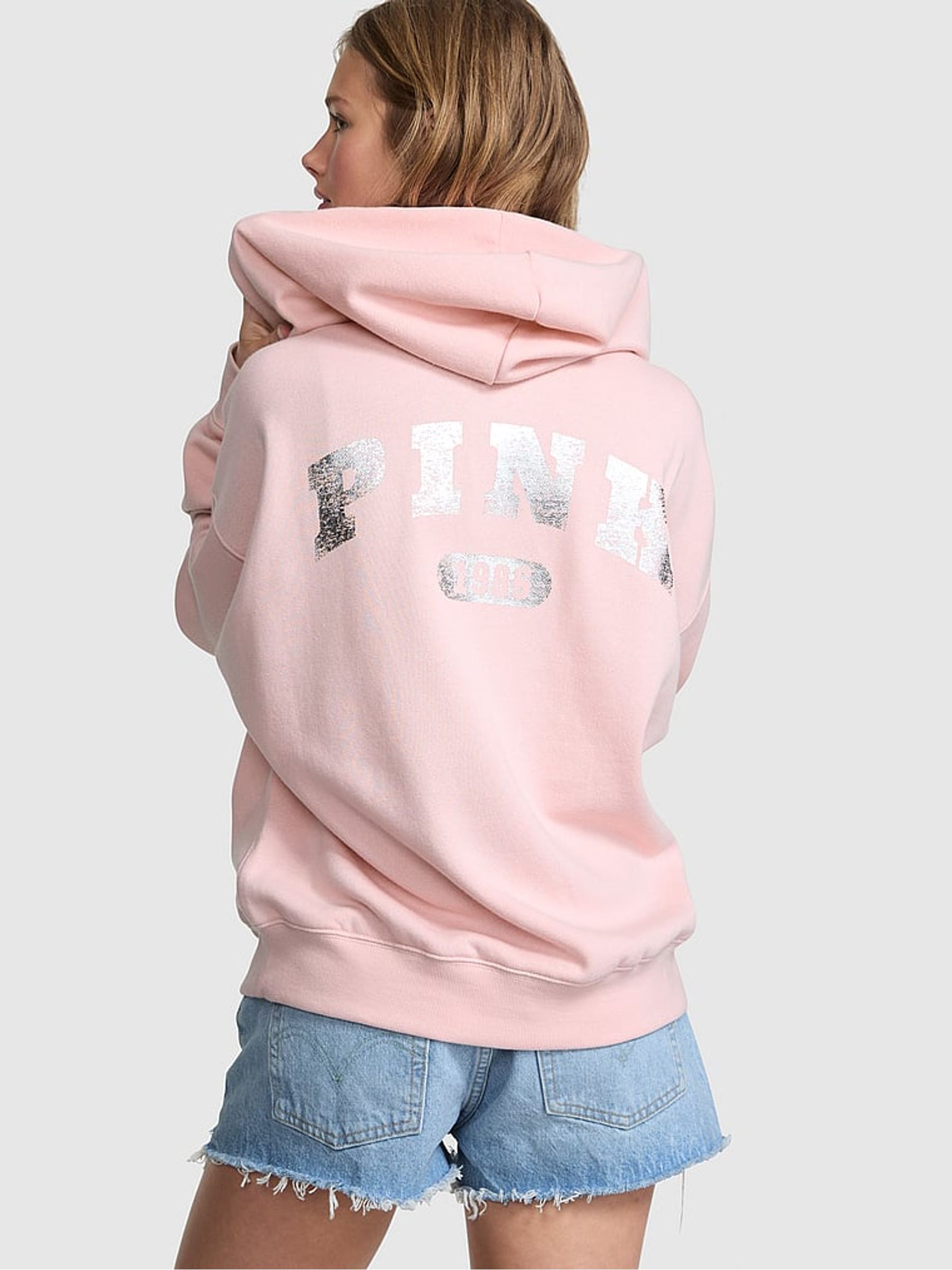 Dollhouse Pink Full Zip Fleece Hoodie - Image 2 of 2