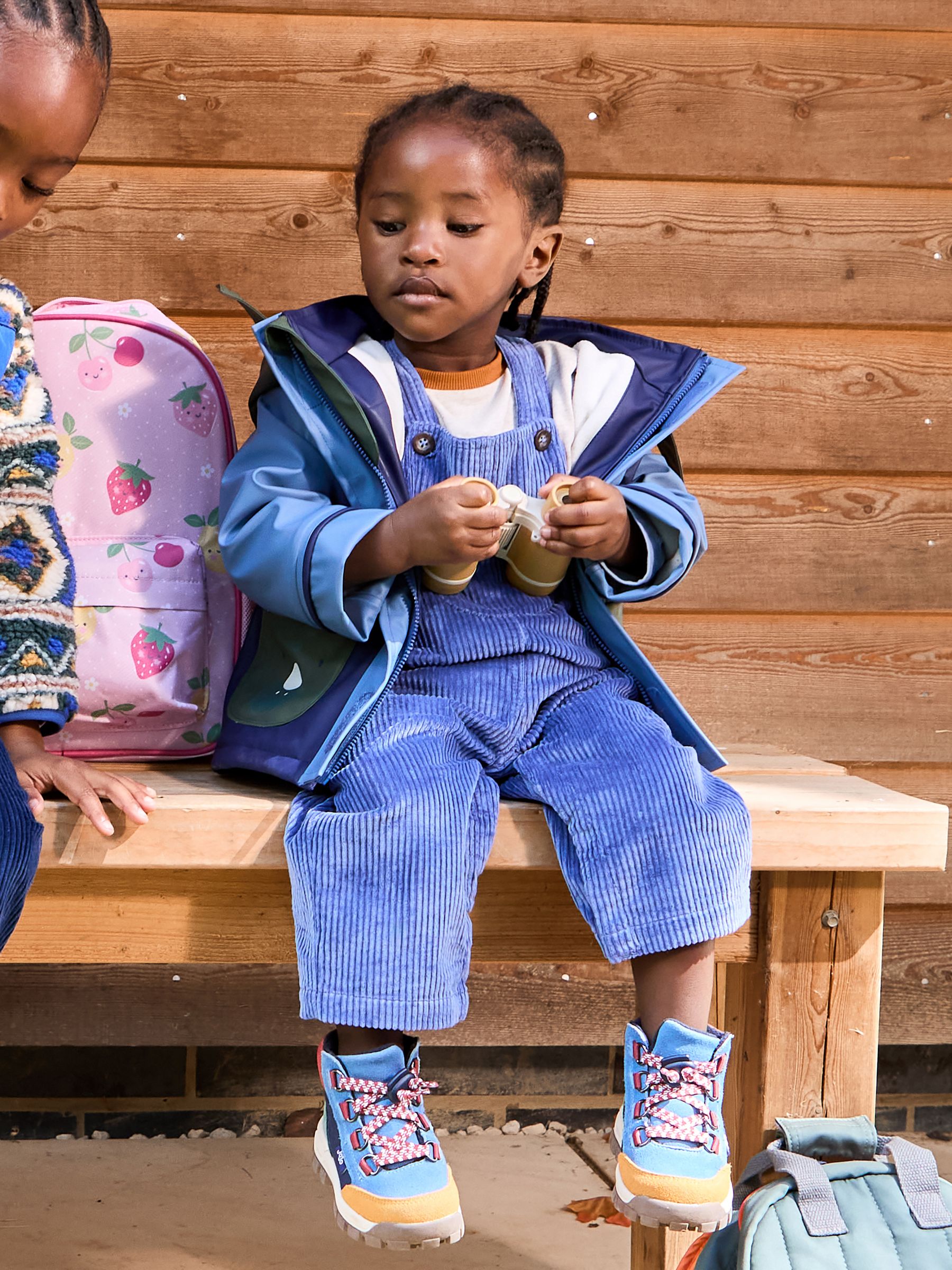 Indigo Blue 2-Piece Chunky Cord Dungarees & Top Set - Image 2 of 2