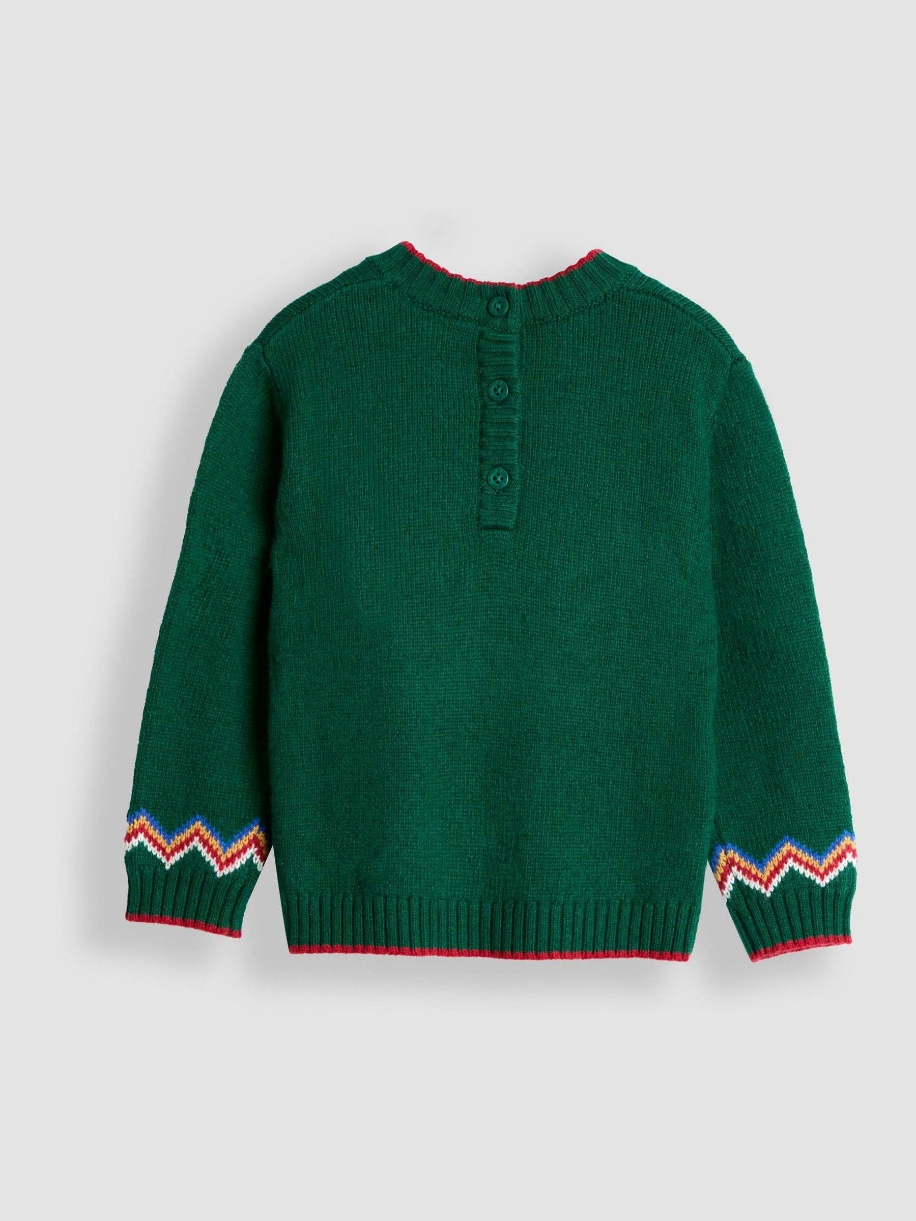 Green Santa & Reindeer Christmas Jumper - Image 3 of 3