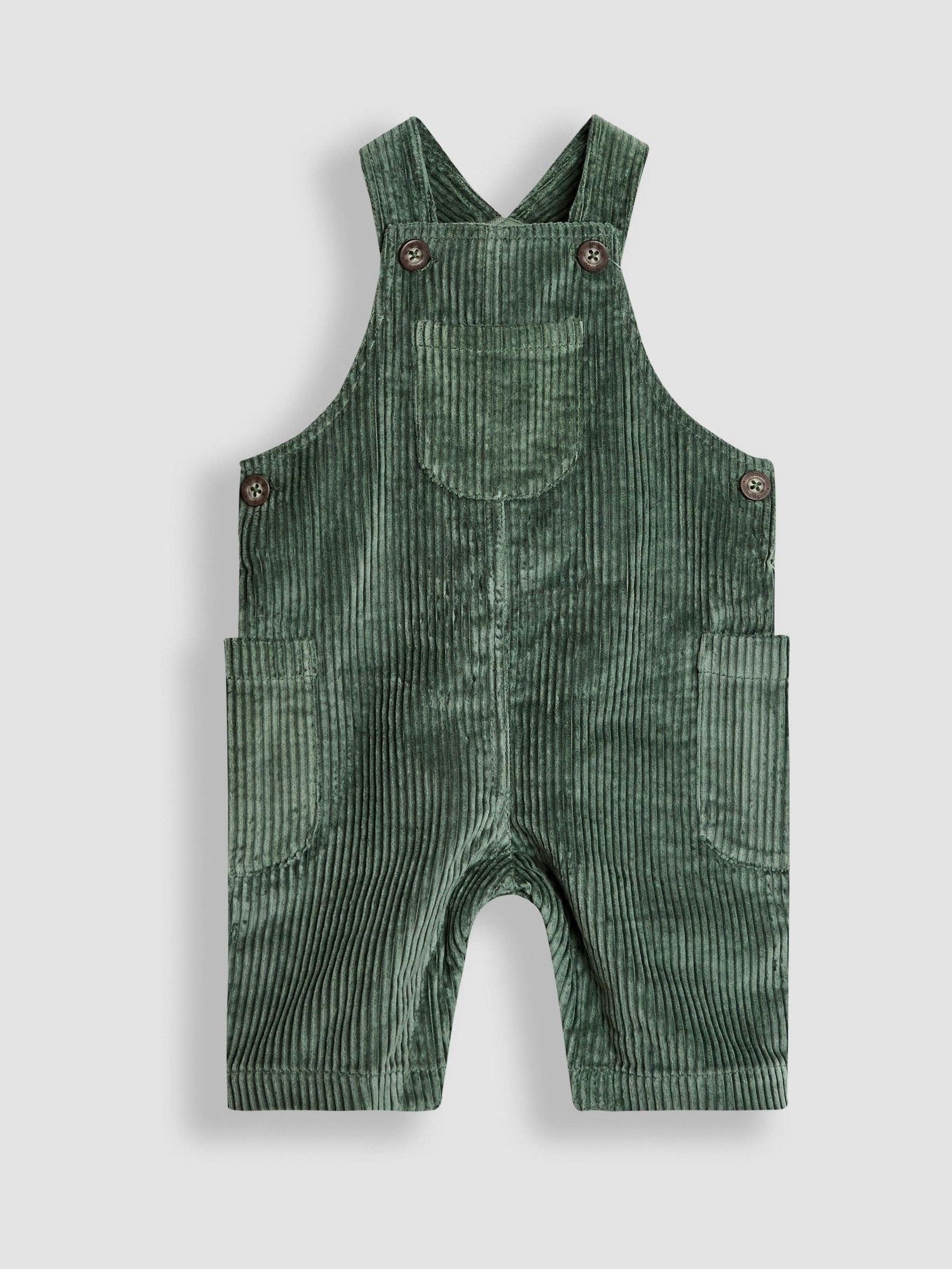 Khaki Green 2-Piece Chunky Cord Dungarees & Top Set - Image 2 of 6