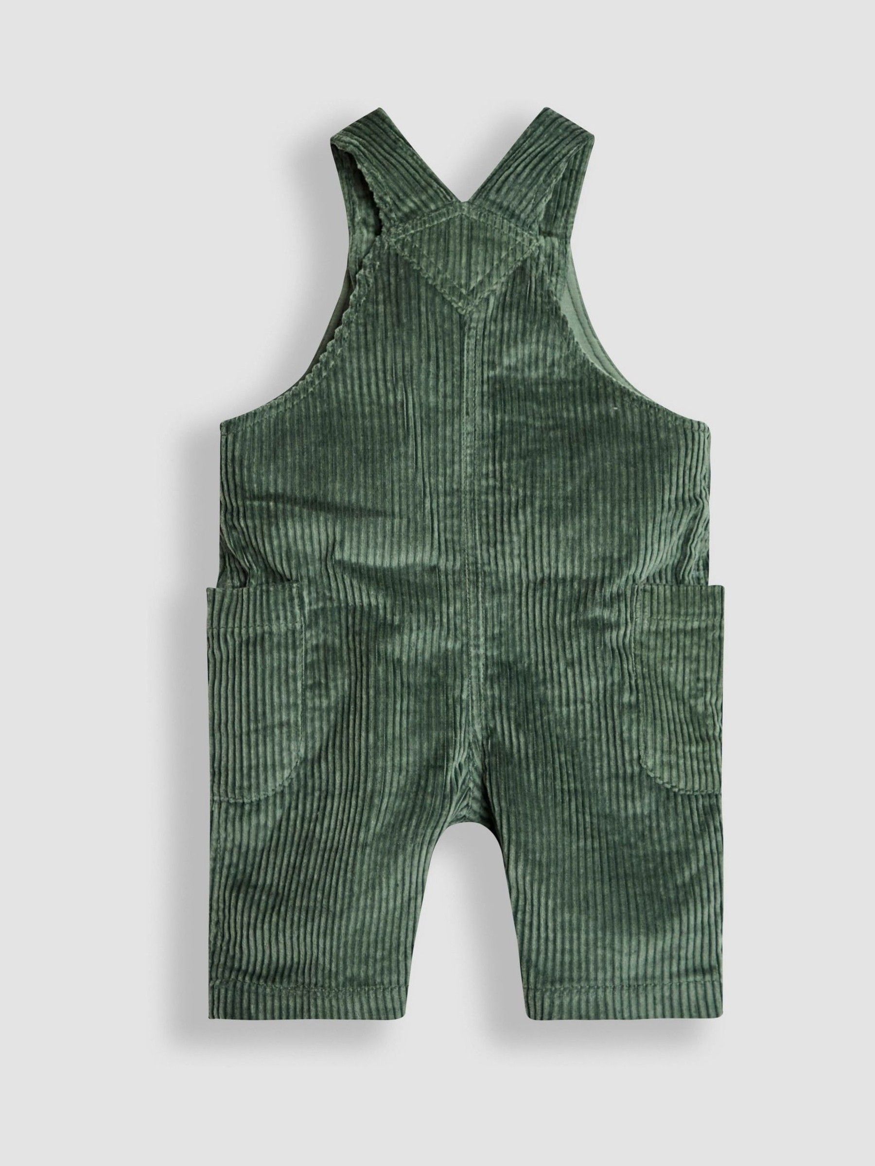 Khaki Green 2-Piece Chunky Cord Dungarees & Top Set - Image 3 of 6