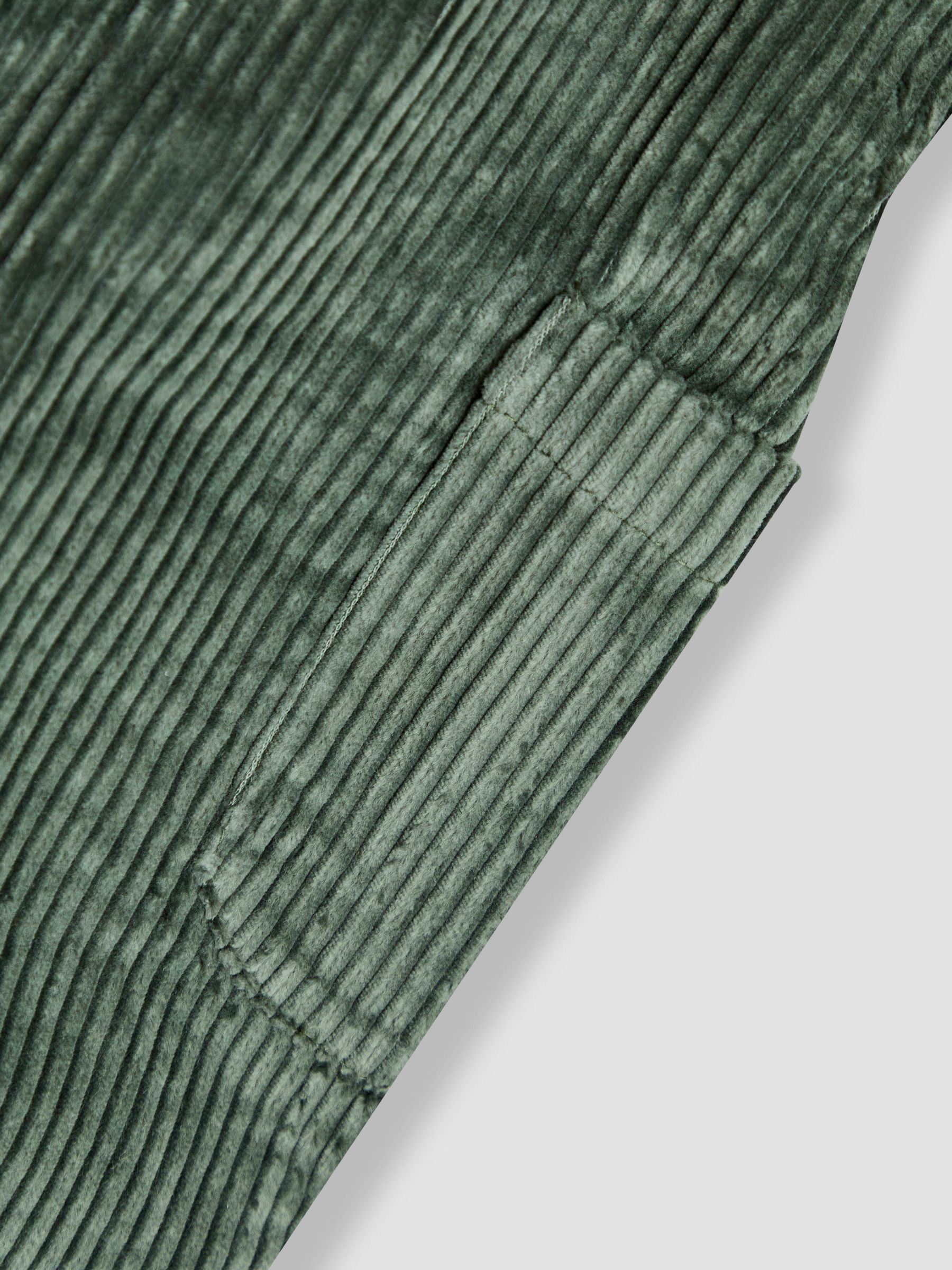Khaki Green 2-Piece Chunky Cord Dungarees & Top Set - Image 4 of 6