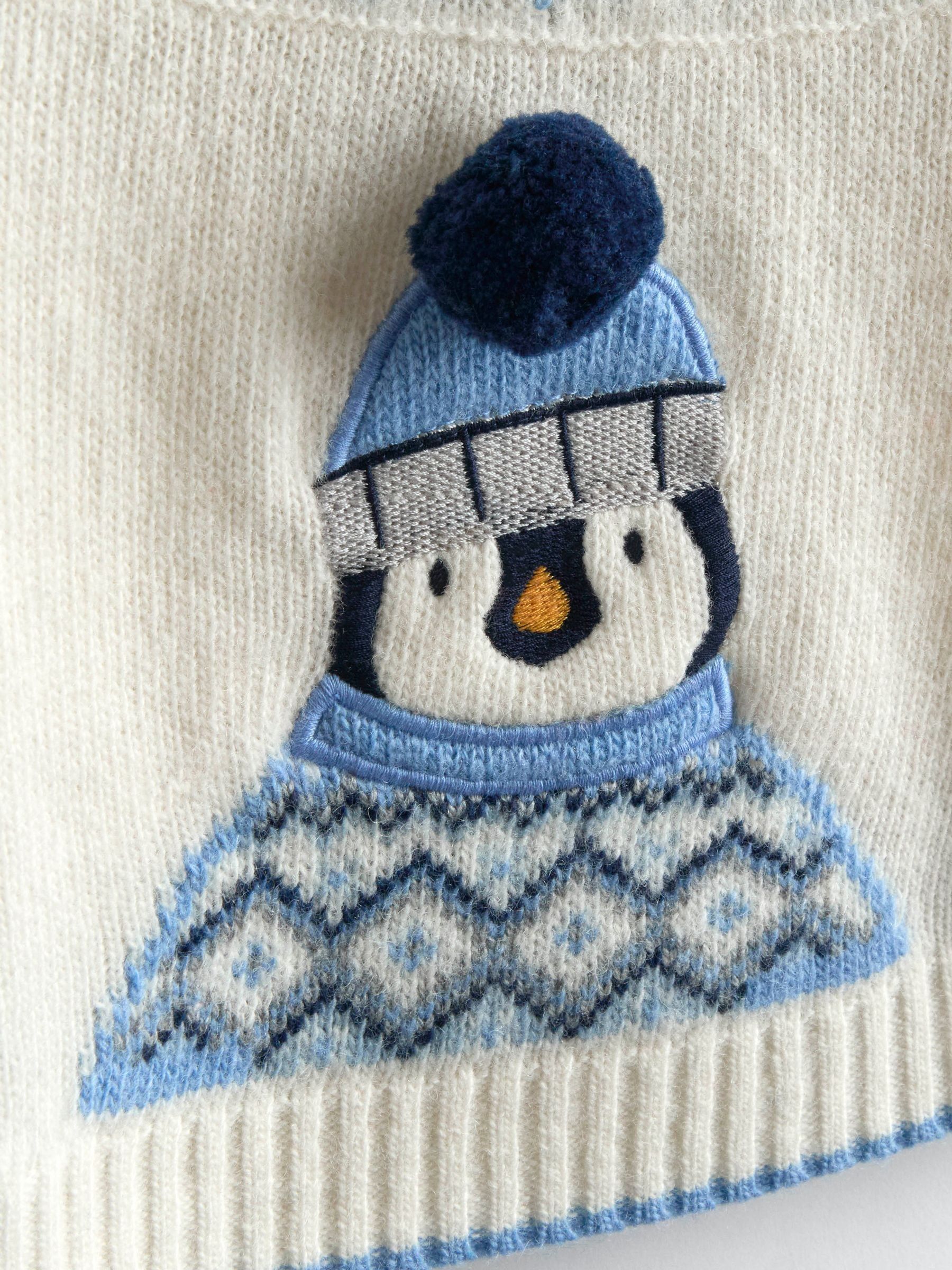 Ecru Penguin Christmas Penguin Fair Isle Jumper - Image 2 of 3
