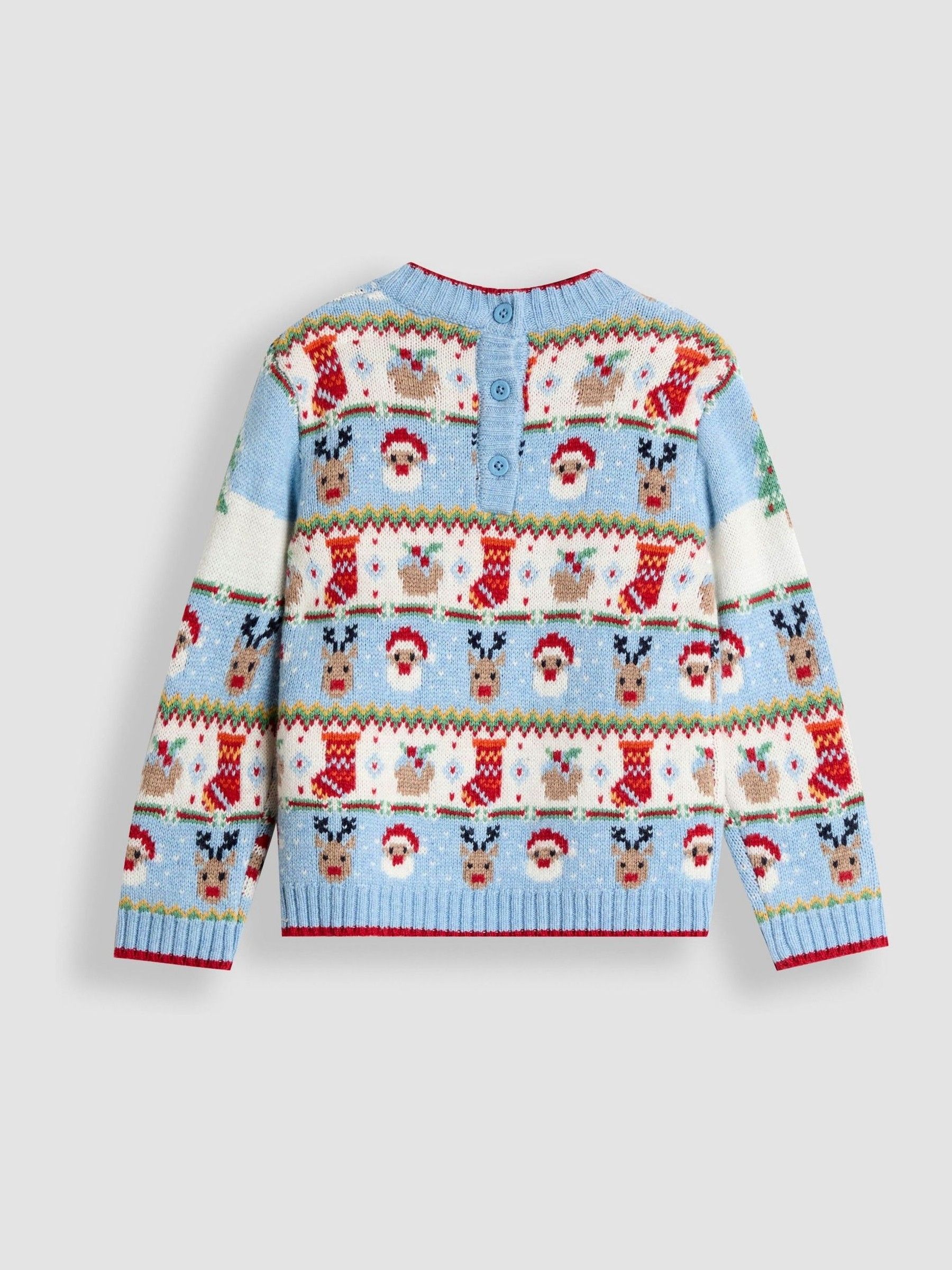 Blue Fair Ground Christmas Fair Isle Jumper - Image 3 of 3