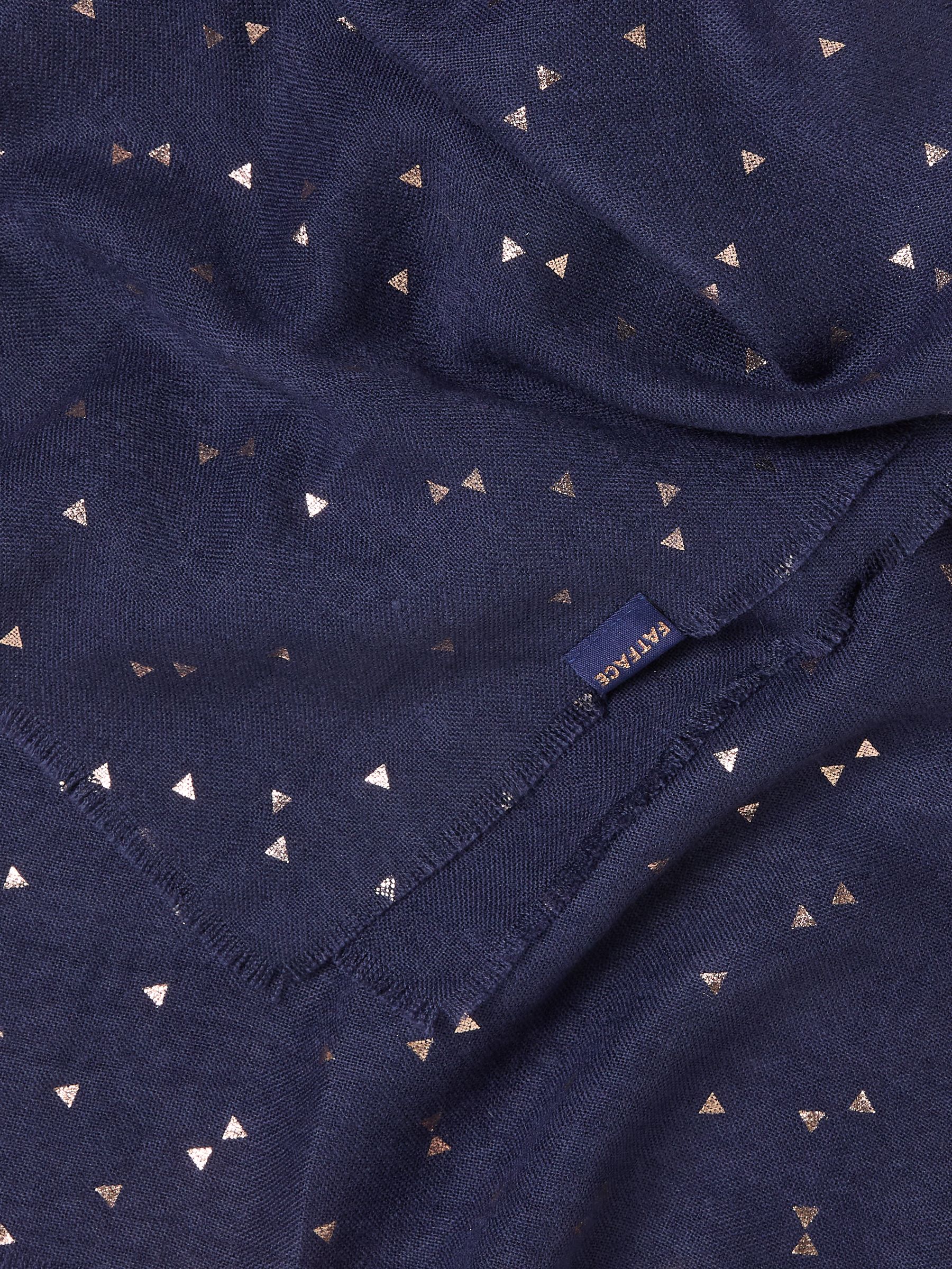 Navy Triangle Foil Print Scarf - Image 2 of 2
