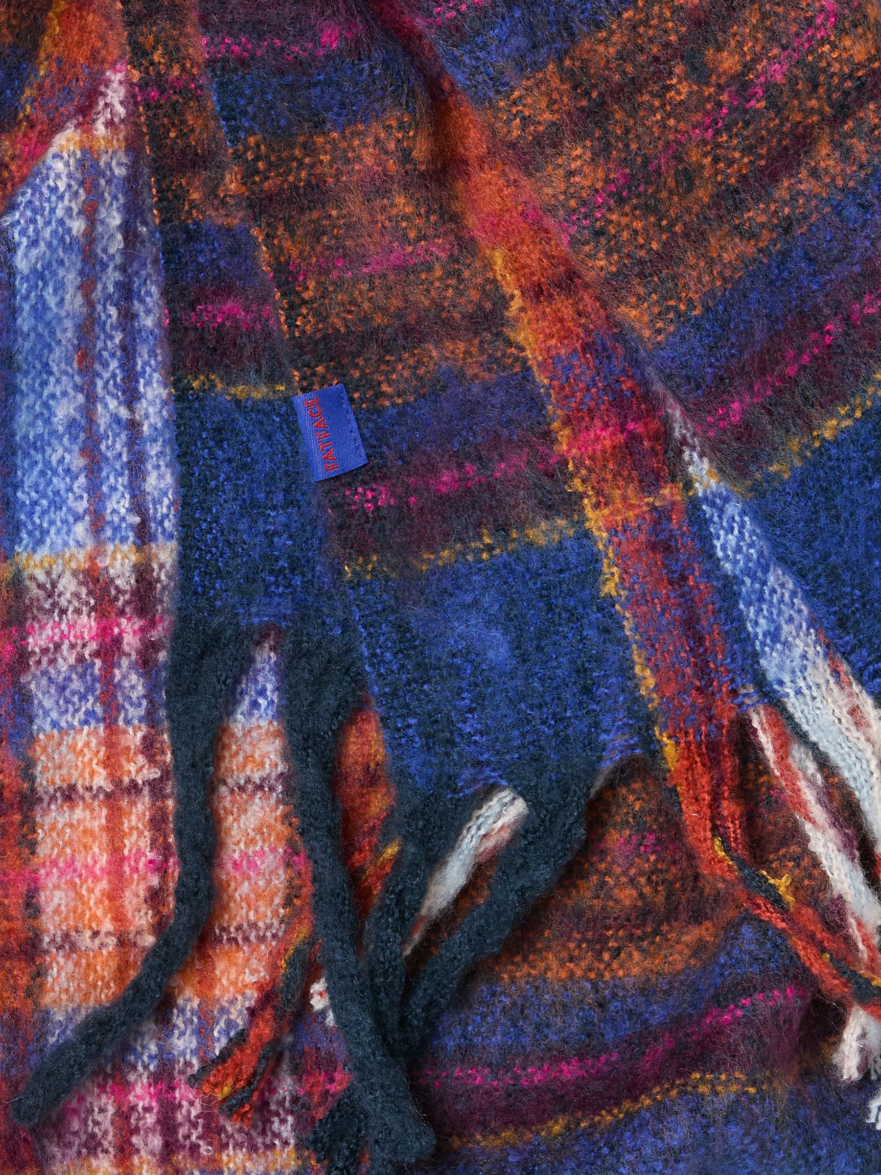 Cobalt Blue Jazz Check Scarf - Image 2 of 2