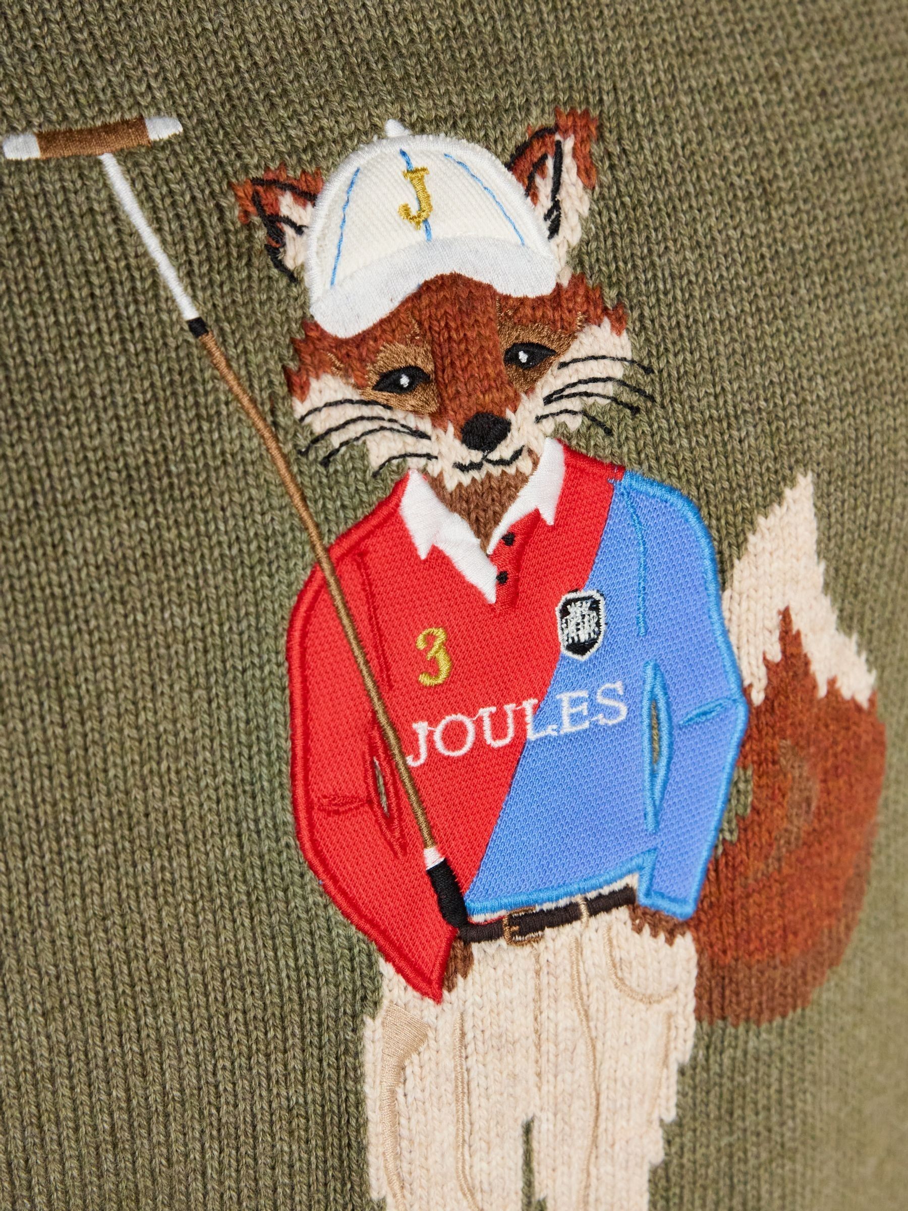 Jonty Fox Khaki Green Crew Neck Knitted Jumper - Image 8 of 10