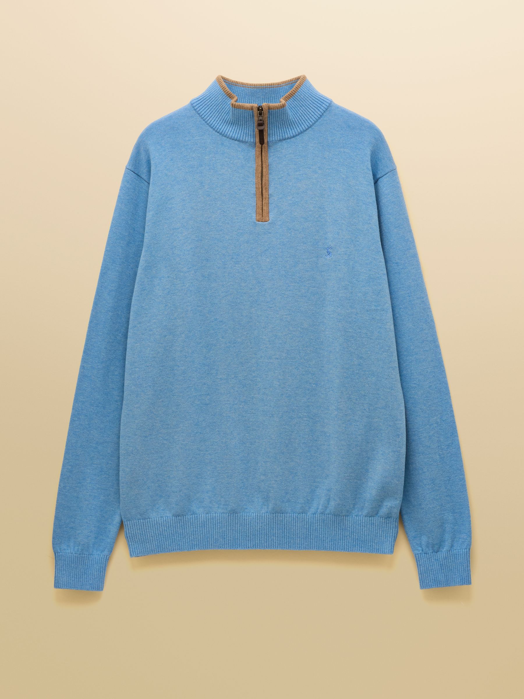 Hillside Light Blue Quarter Zip Knitted Jumper - Image 8 of 8 Hillside Light Blue Quarter Zip Knitted Jumper - Image 8 of 8