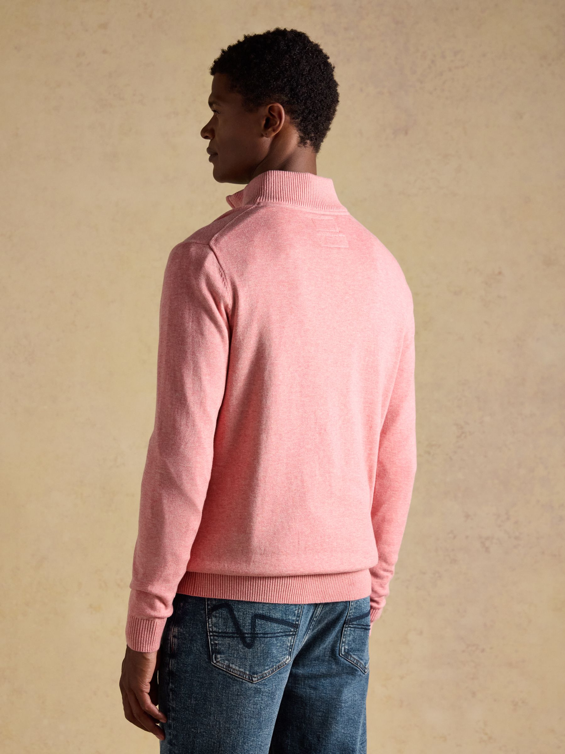 Hillside Pink Quarter Zip Knitted Jumper - Image 2 of 8