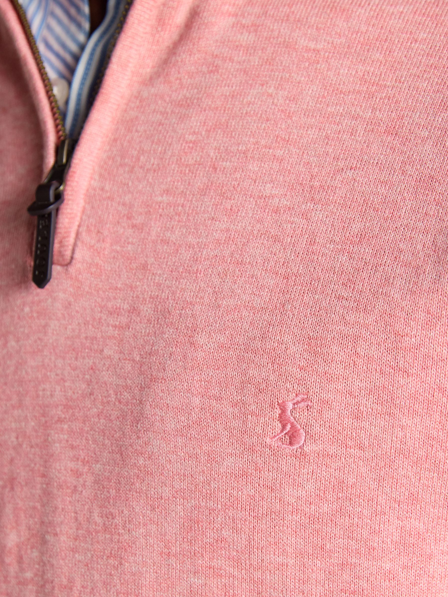 Hillside Pink Quarter Zip Knitted Jumper - Image 6 of 8