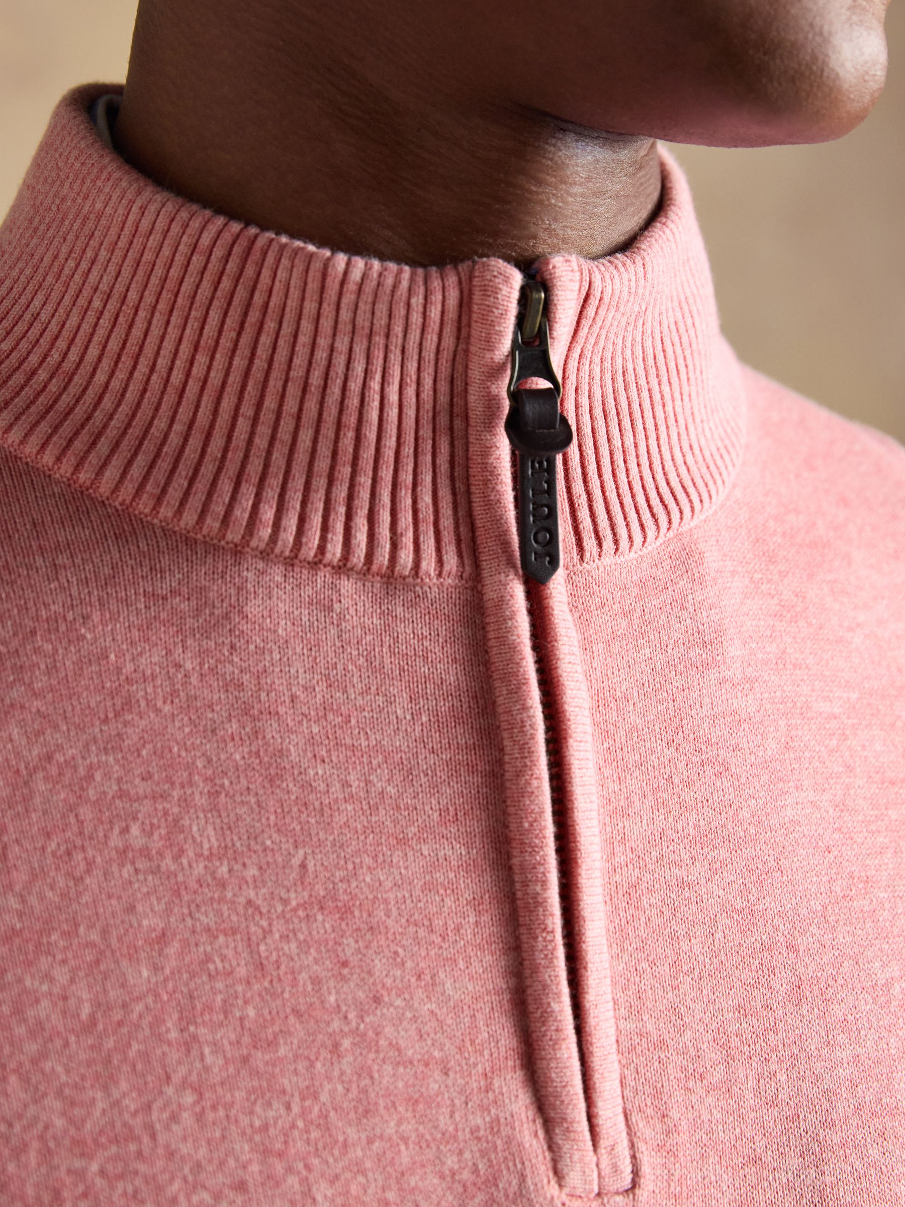 Hillside Pink Quarter Zip Knitted Jumper - Image 7 of 8