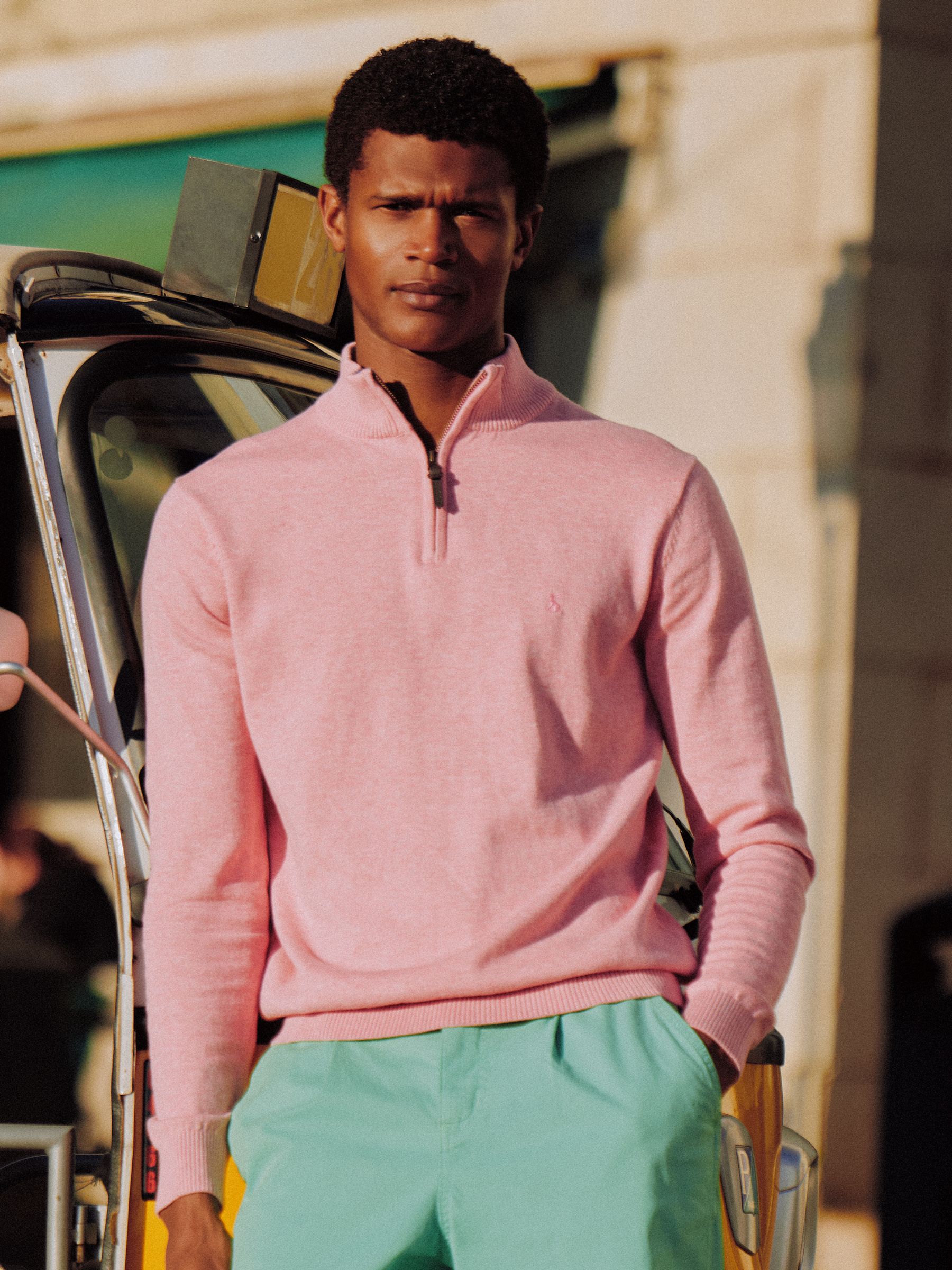 Hillside Pink Quarter Zip Knitted Jumper - Image 9 of 9